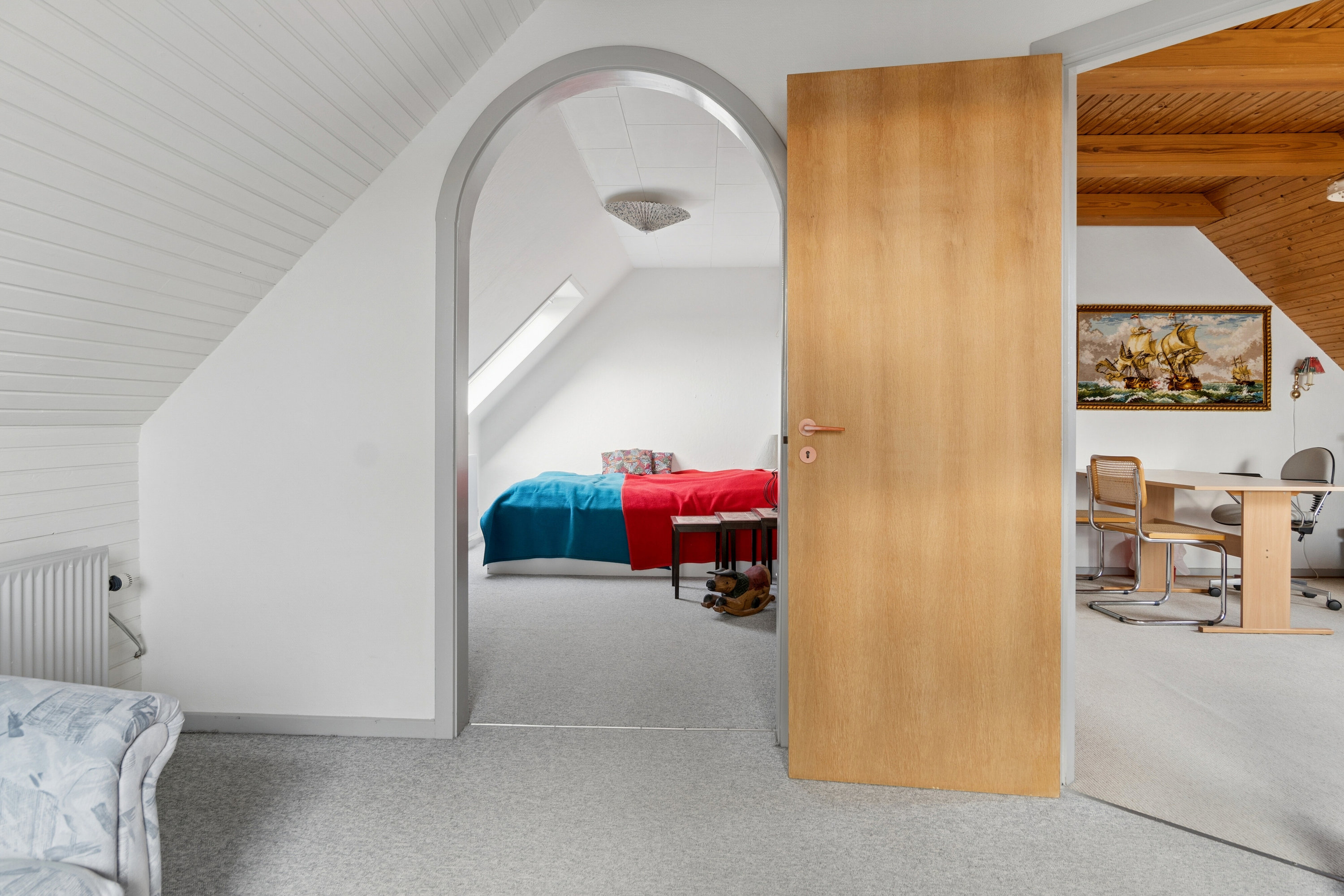 Fremhævet soveværelse billede i fuldskærmstilstand. Billede af Solbakken 19, Ræhr, 7730 Hanstholm