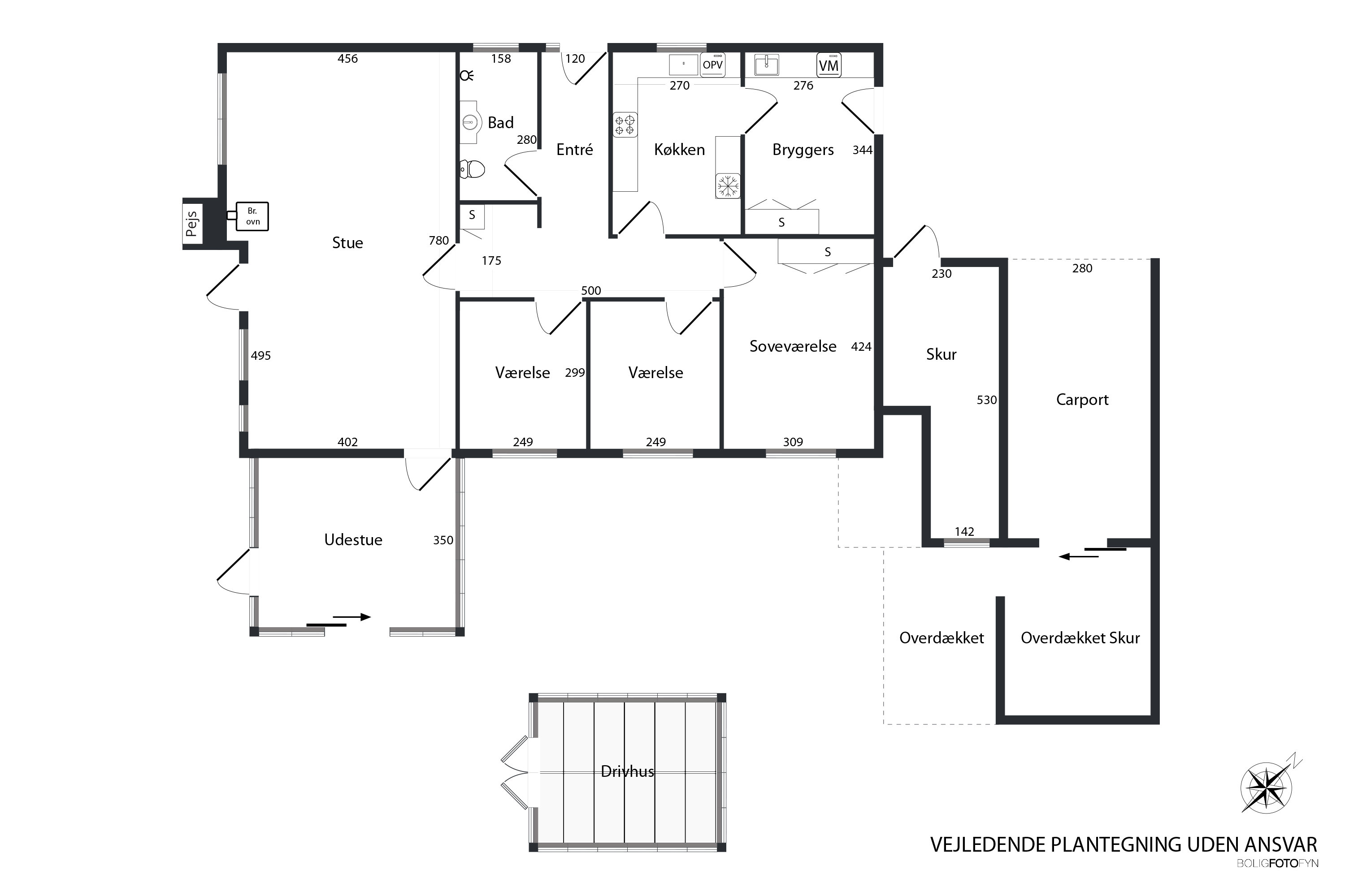 Plantegninger billede af Møllebakken 57, Vejle, 5672 Broby