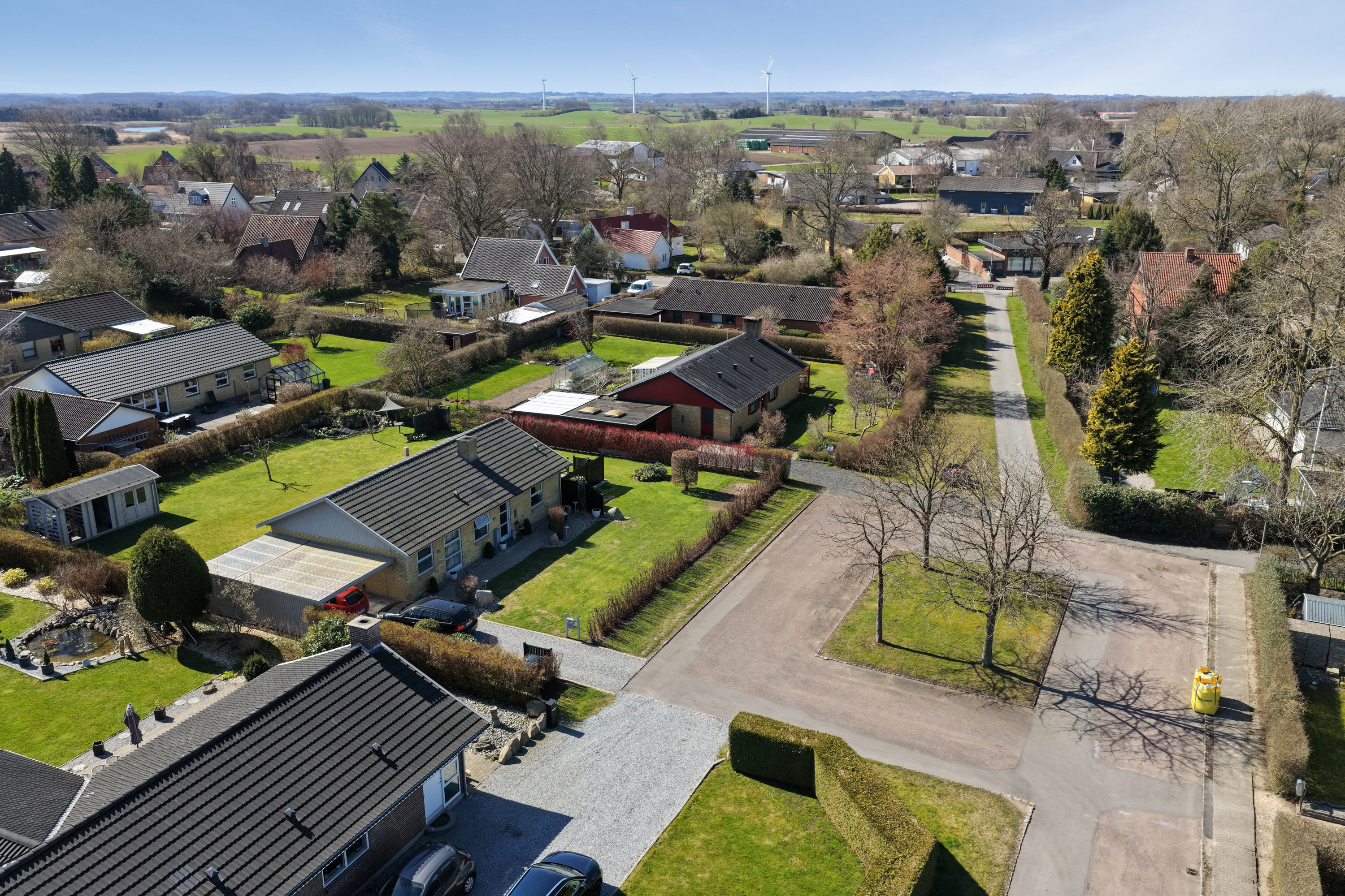 Fremhævet luftfoto billede i fuldskærmstilstand. Billede af Møllebakken 57, Vejle, 5672 Broby