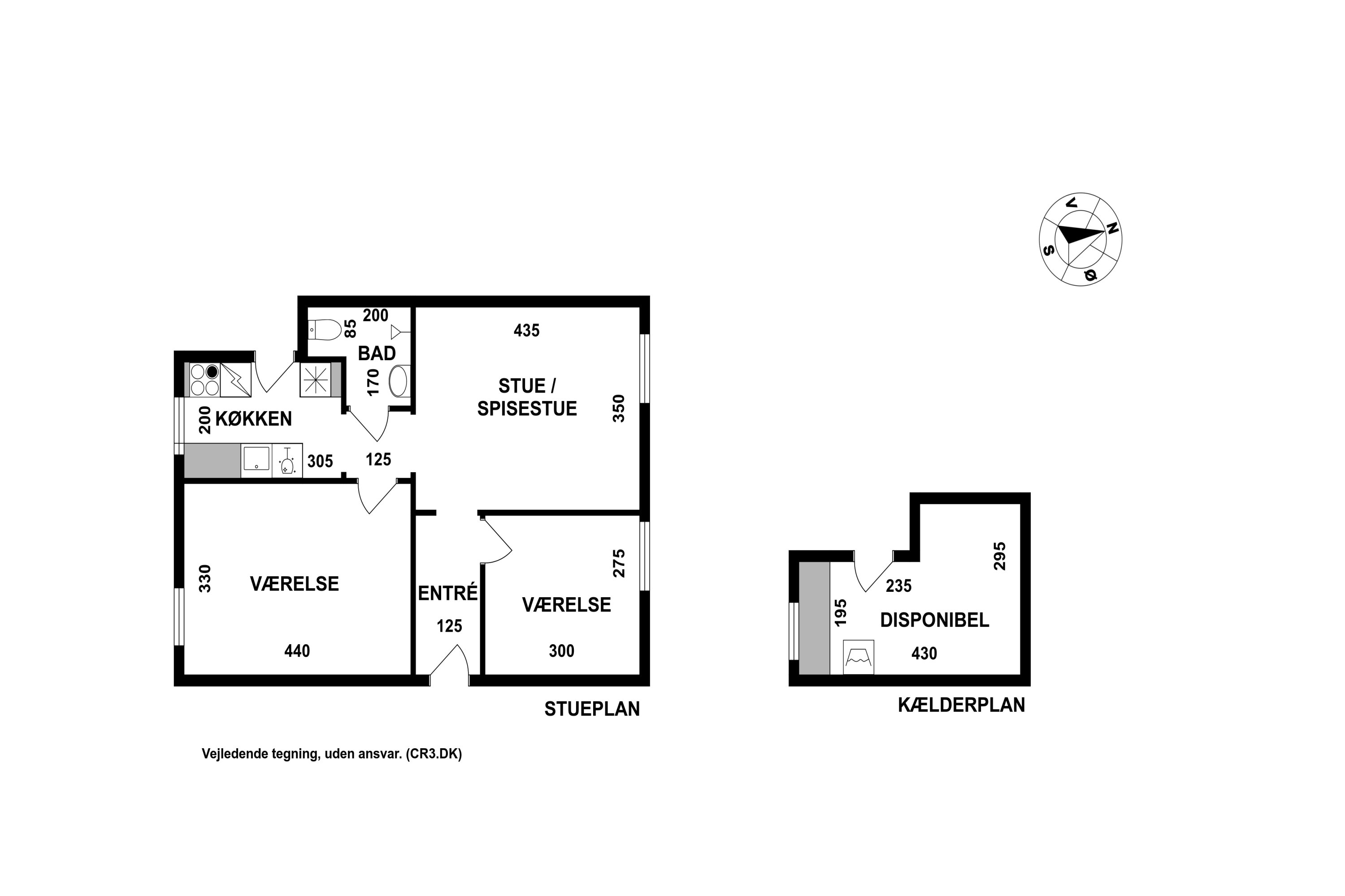 Plantegninger billede af Slotsherrensvej 3, st.. th., 2720 Vanløse