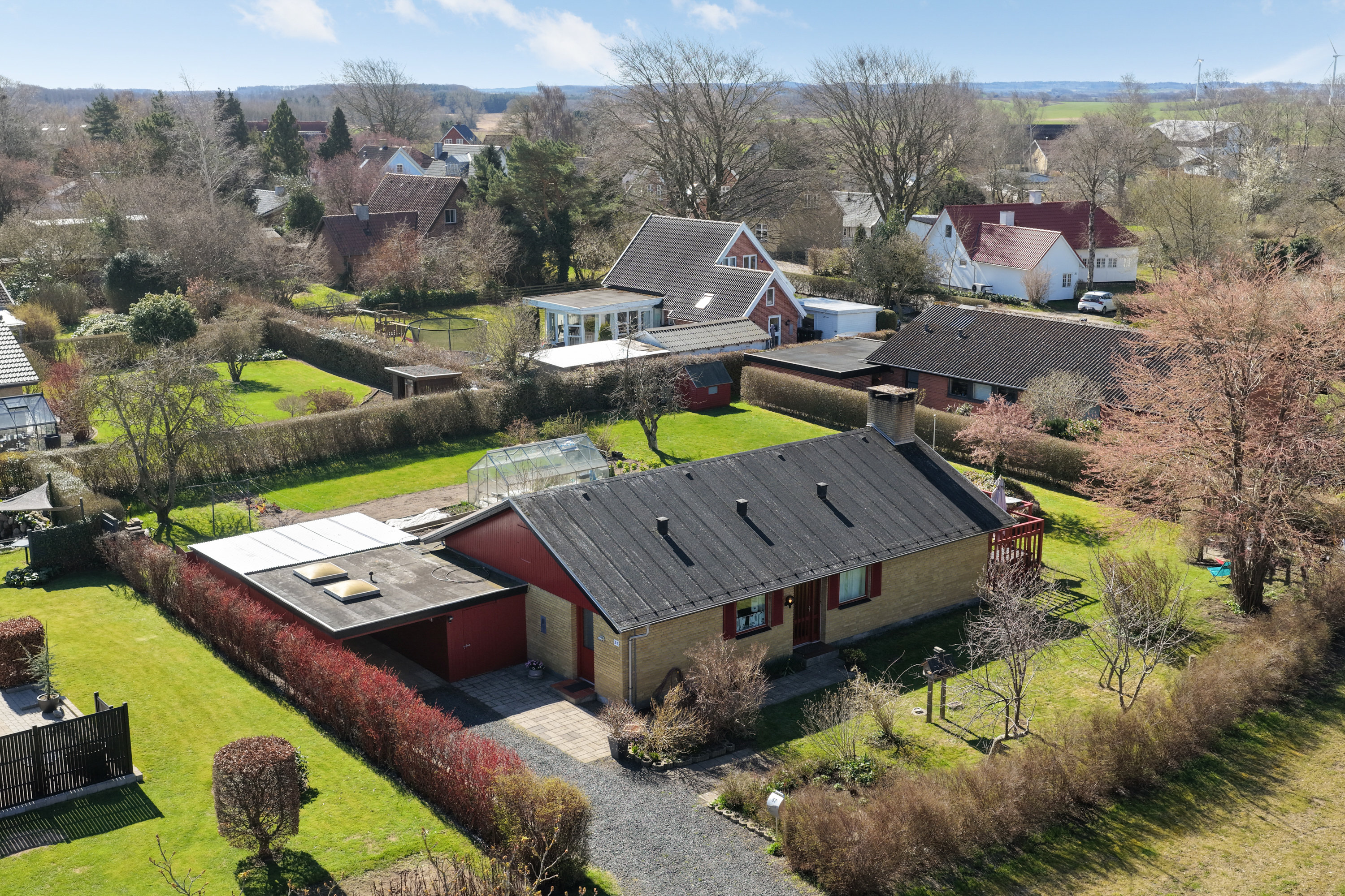Villa: Luftfoto på Møllebakken 57, Vejle, 5672 Broby