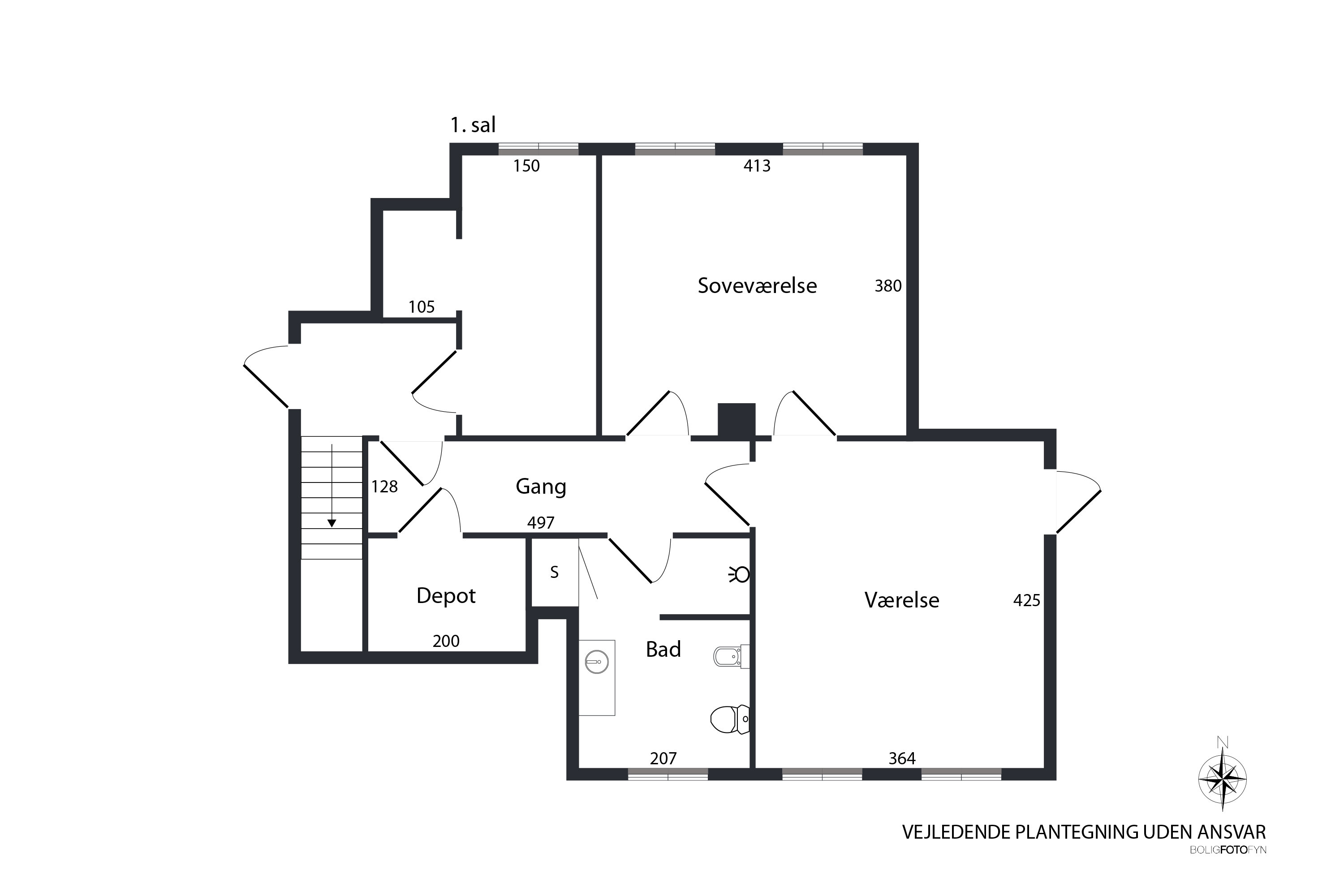Plantegninger billede af Østerågade 9, Nr Broby, 5672 Broby