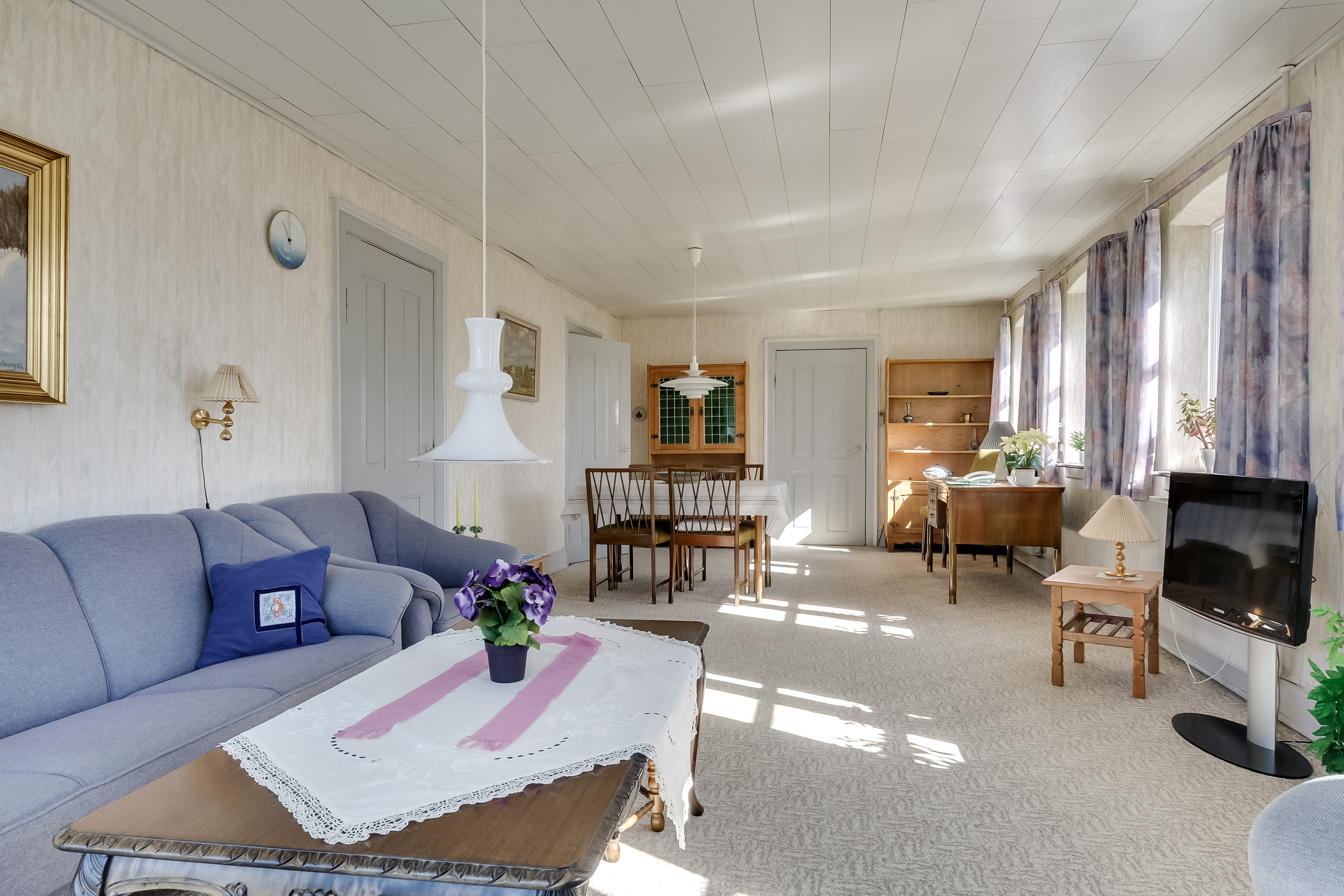 Fremhævet stue billede i fuldskærmstilstand. Billede af Østerågade 9, Nr Broby, 5672 Broby