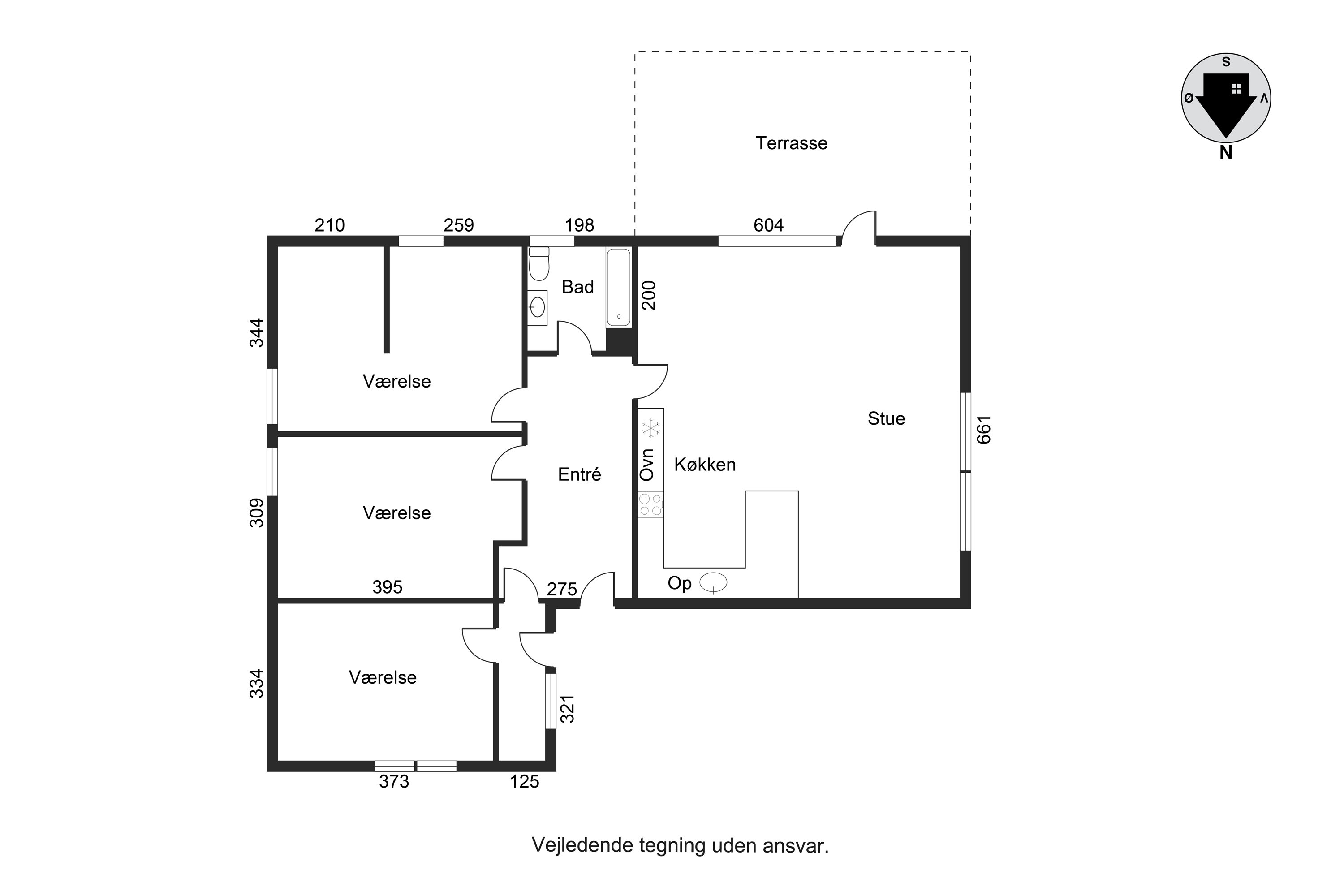 Plantegninger billede af Hørvej 7, Tyrsted, 8700 Horsens