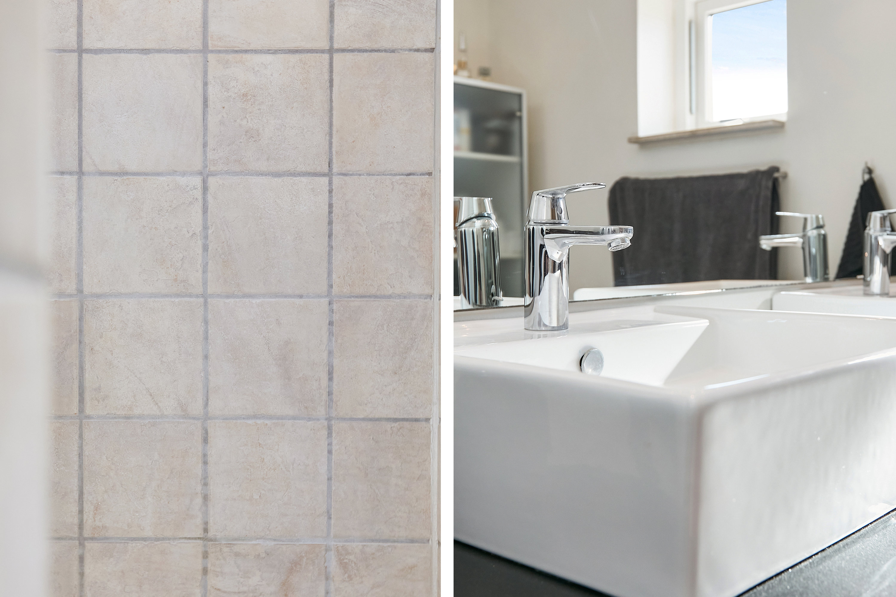 Fremhævet detaljer - badeværelse billede i fuldskærmstilstand. Billede af Vinthervej 19, 8732 Hovedgård