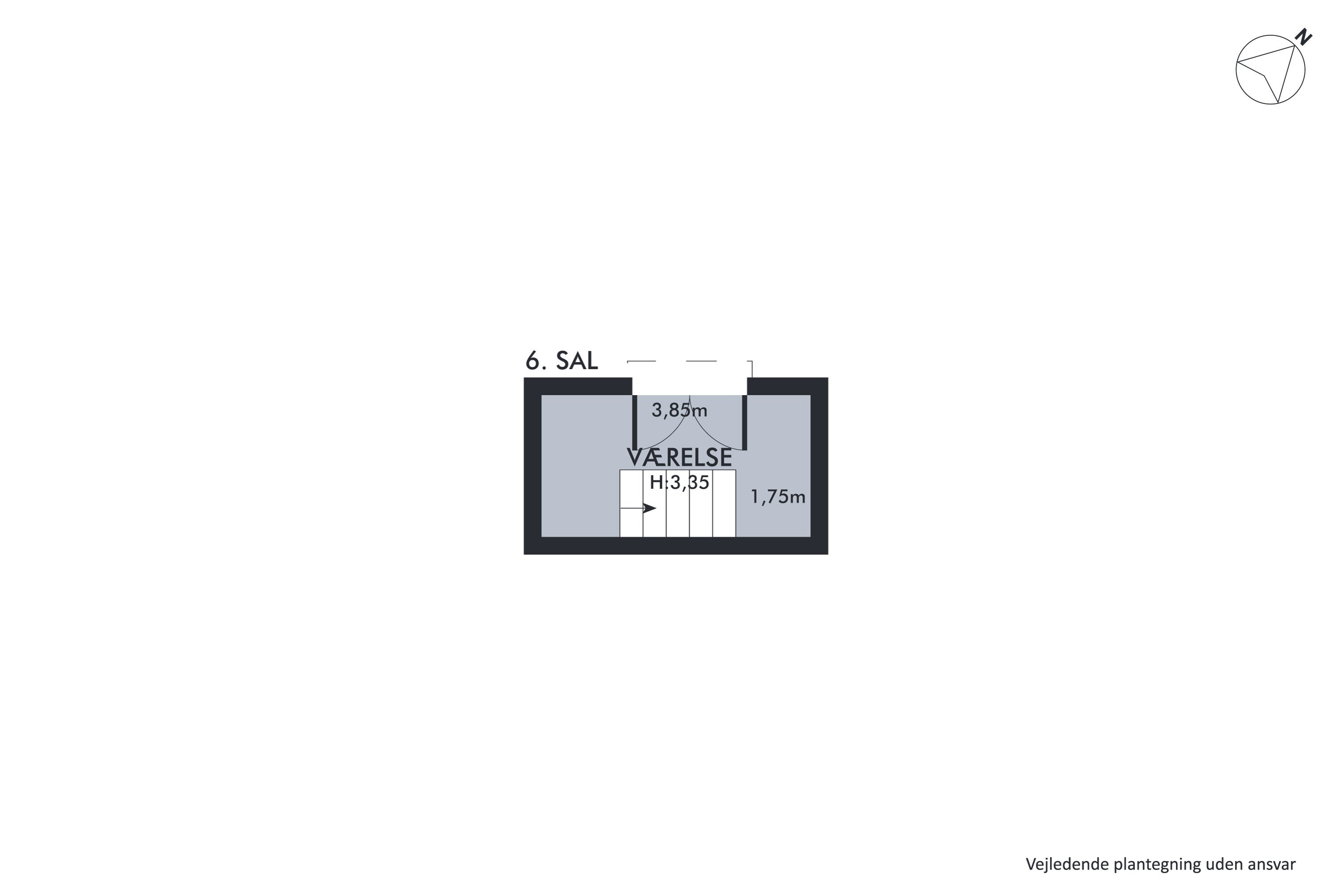 Plantegninger billede af Dronningens Tværgade 44, 7. mf., 1302 København K