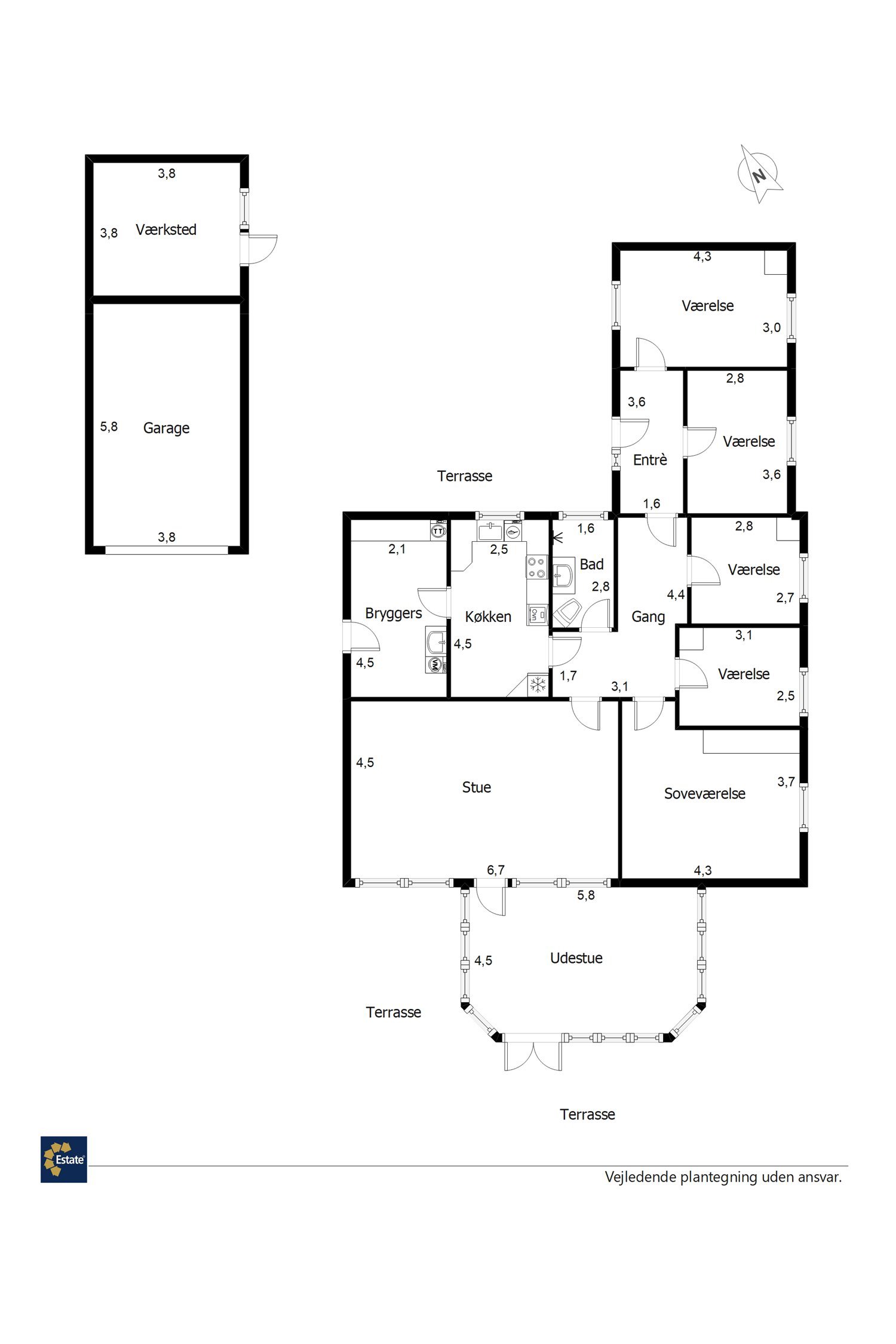 Plantegninger billede af Elmelunden 106, 7190 Billund