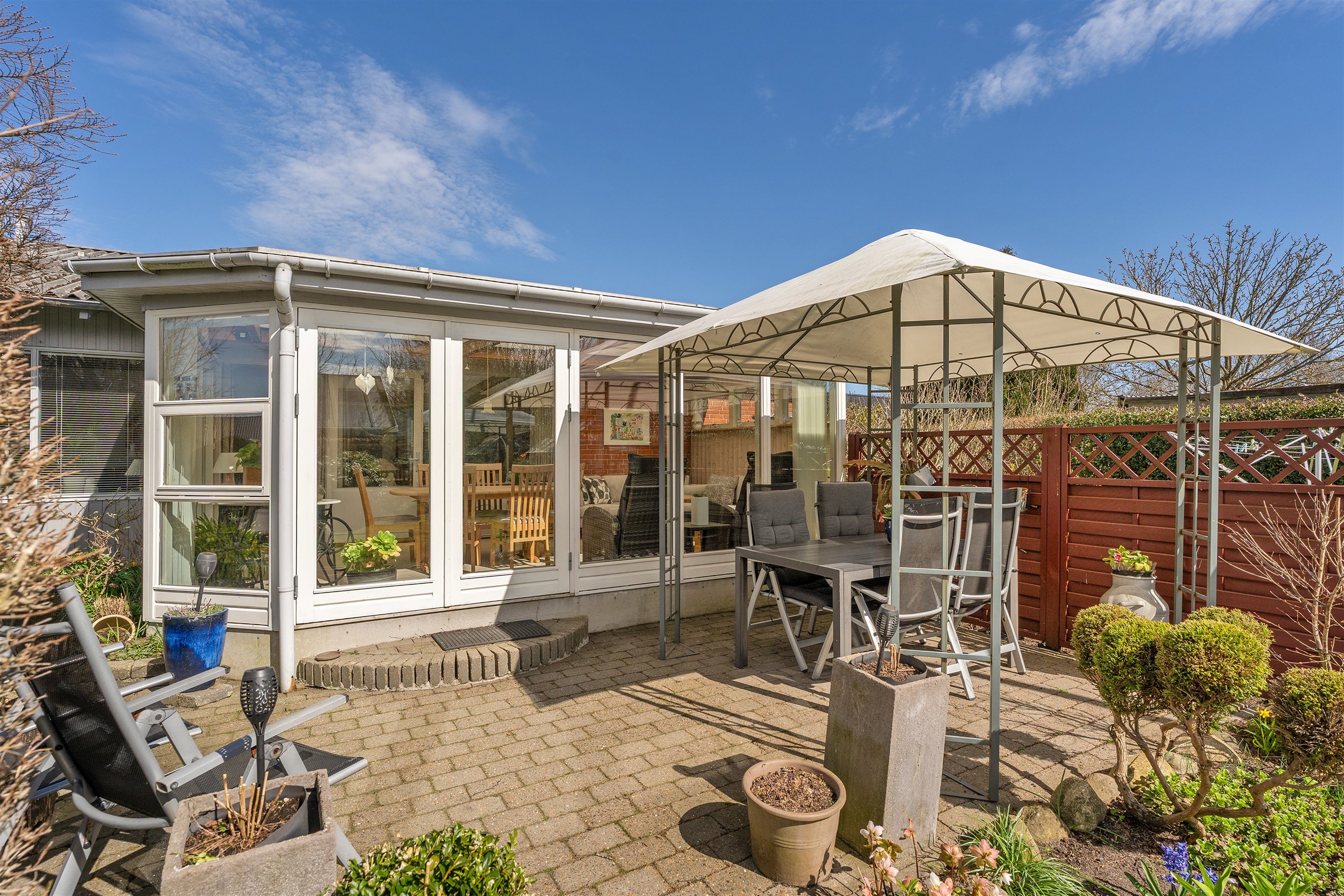 Fremhævet terrasse billede i fuldskærmstilstand. Billede af Elmelunden 106, 7190 Billund