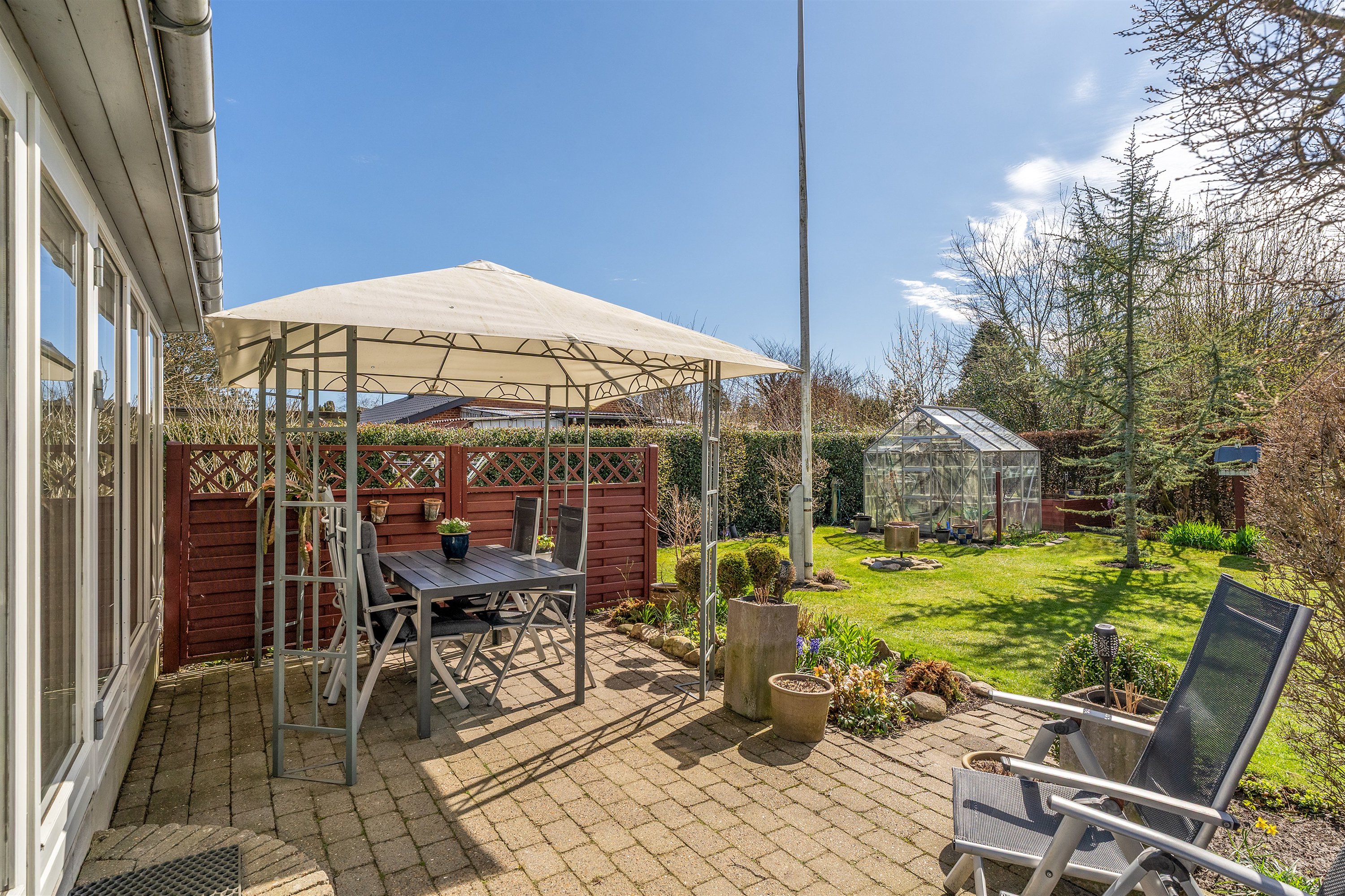 Fremhævet terrasse billede i fuldskærmstilstand. Billede af Elmelunden 106, 7190 Billund