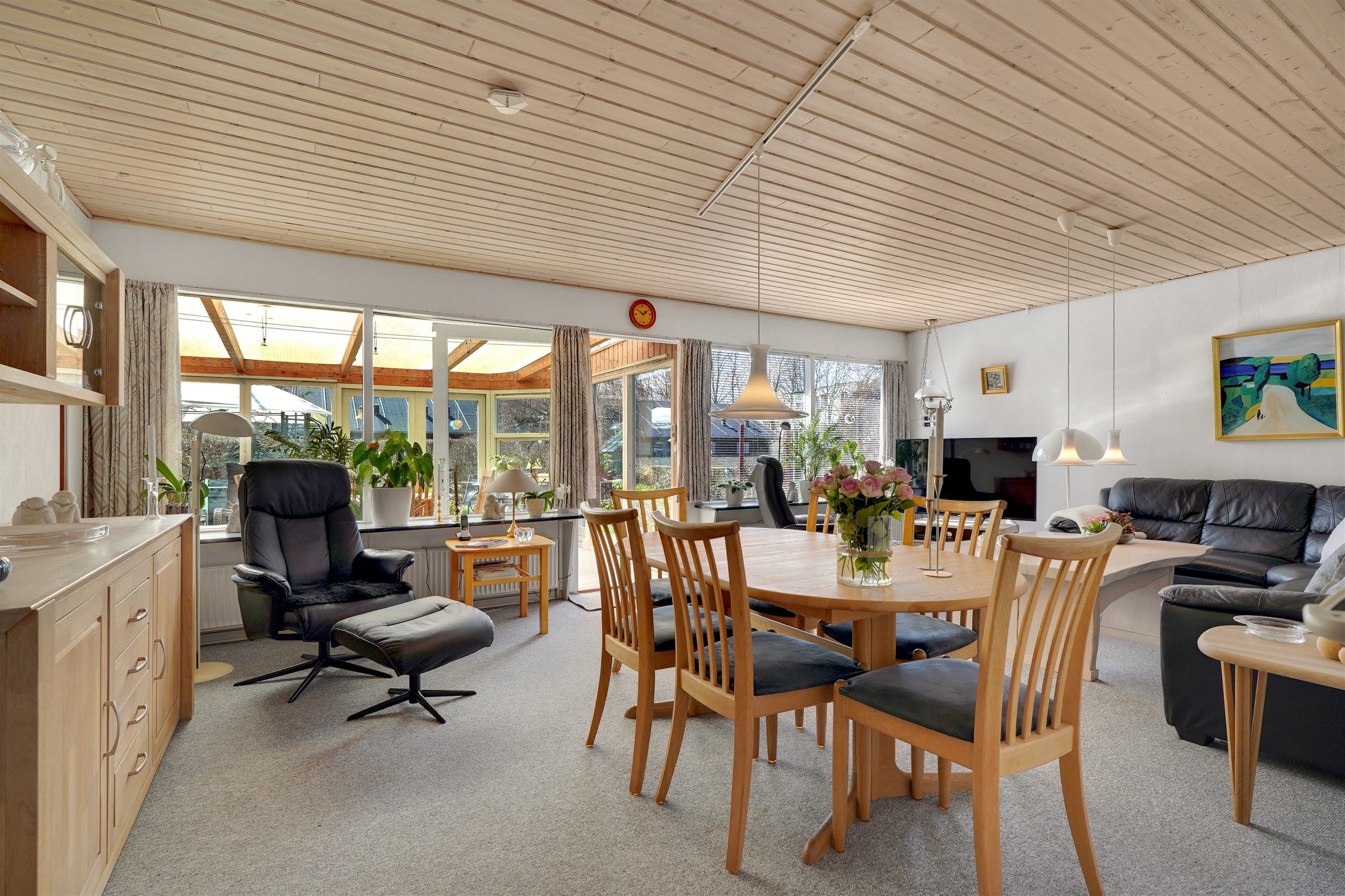 Fremhævet stue billede i fuldskærmstilstand. Billede af Elmelunden 106, 7190 Billund