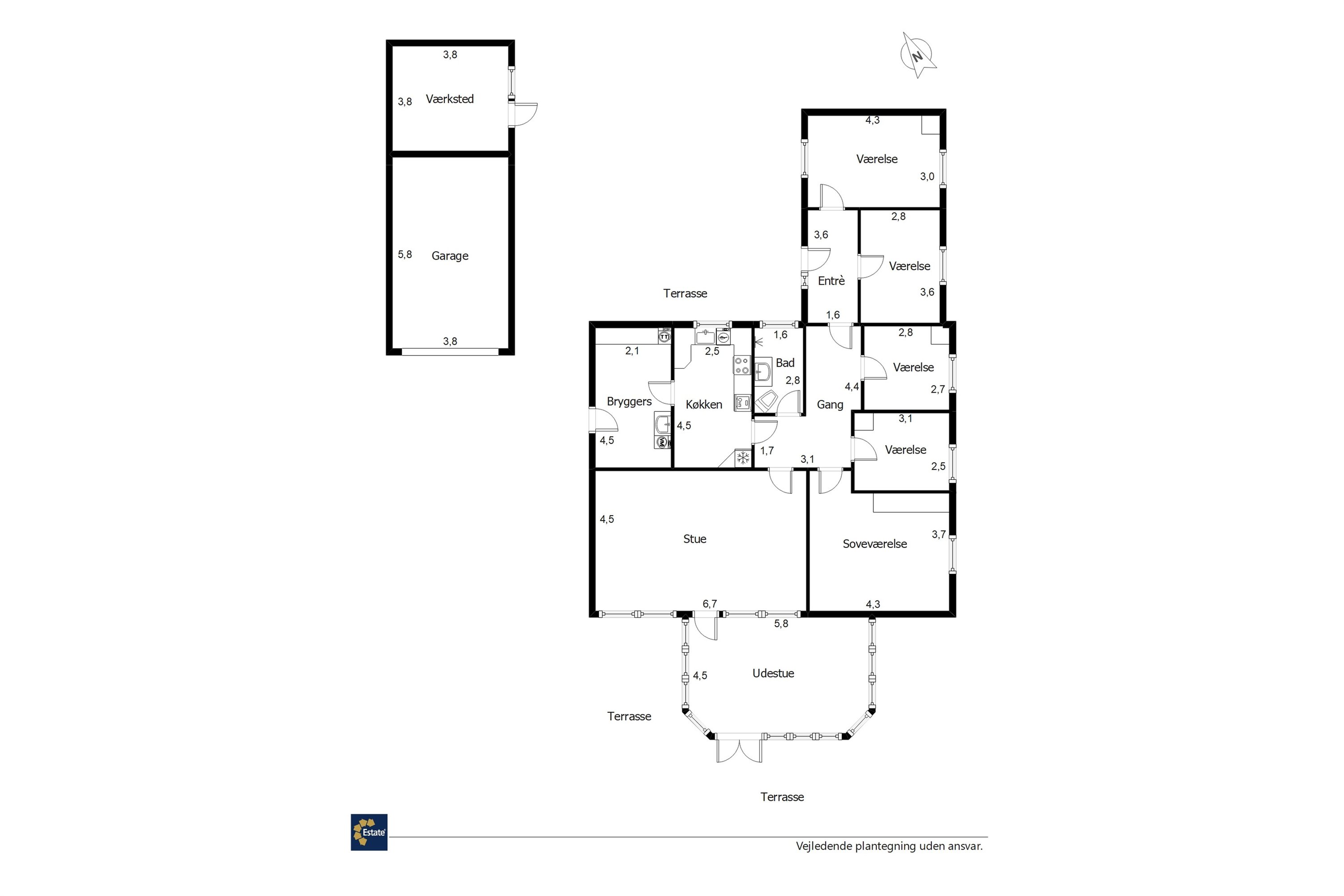 Plantegninger billede af Elmelunden 106, 7190 Billund