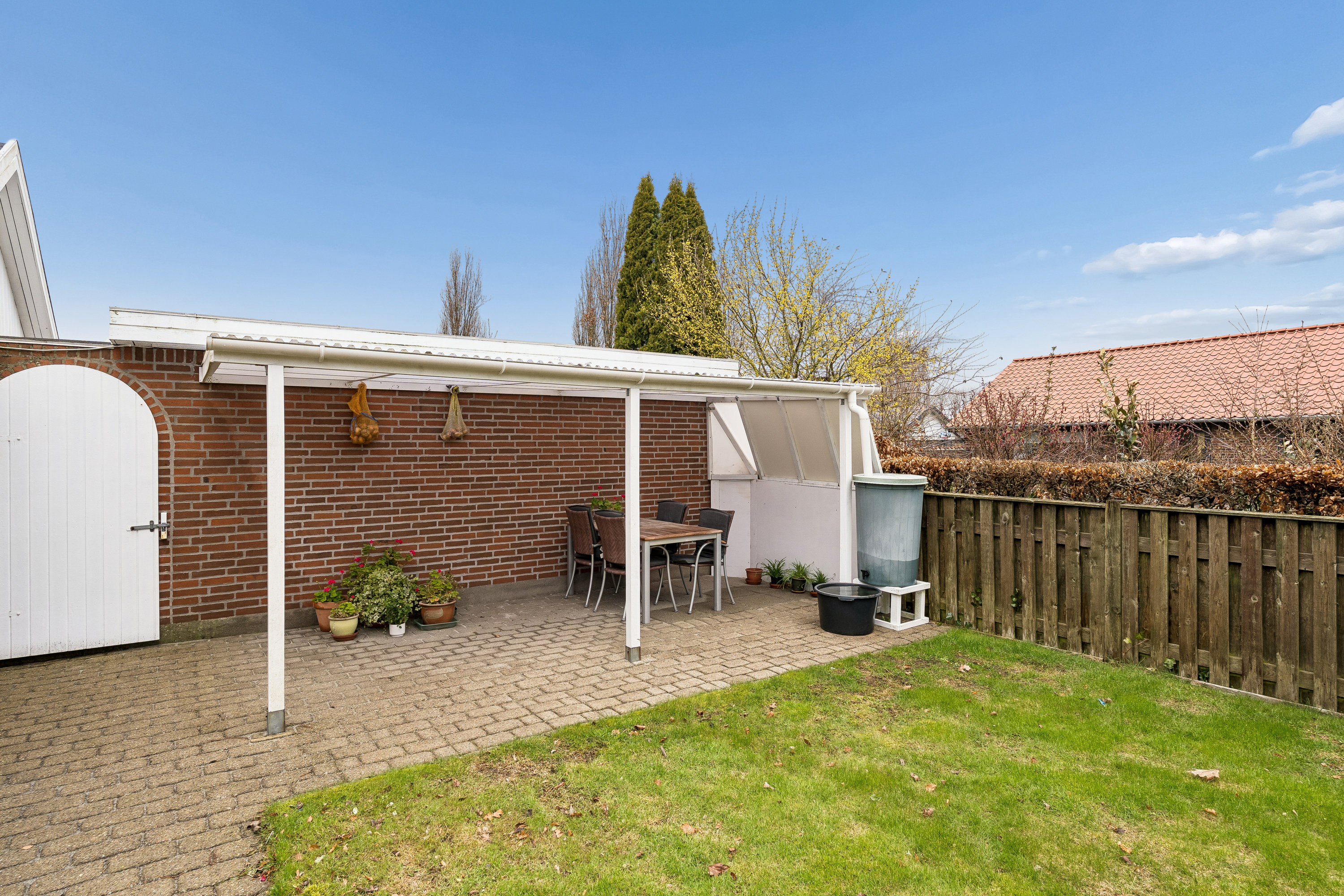 Fremhævet terrasse billede i fuldskærmstilstand. Billede af Rørtoften 2, 8722 Hedensted