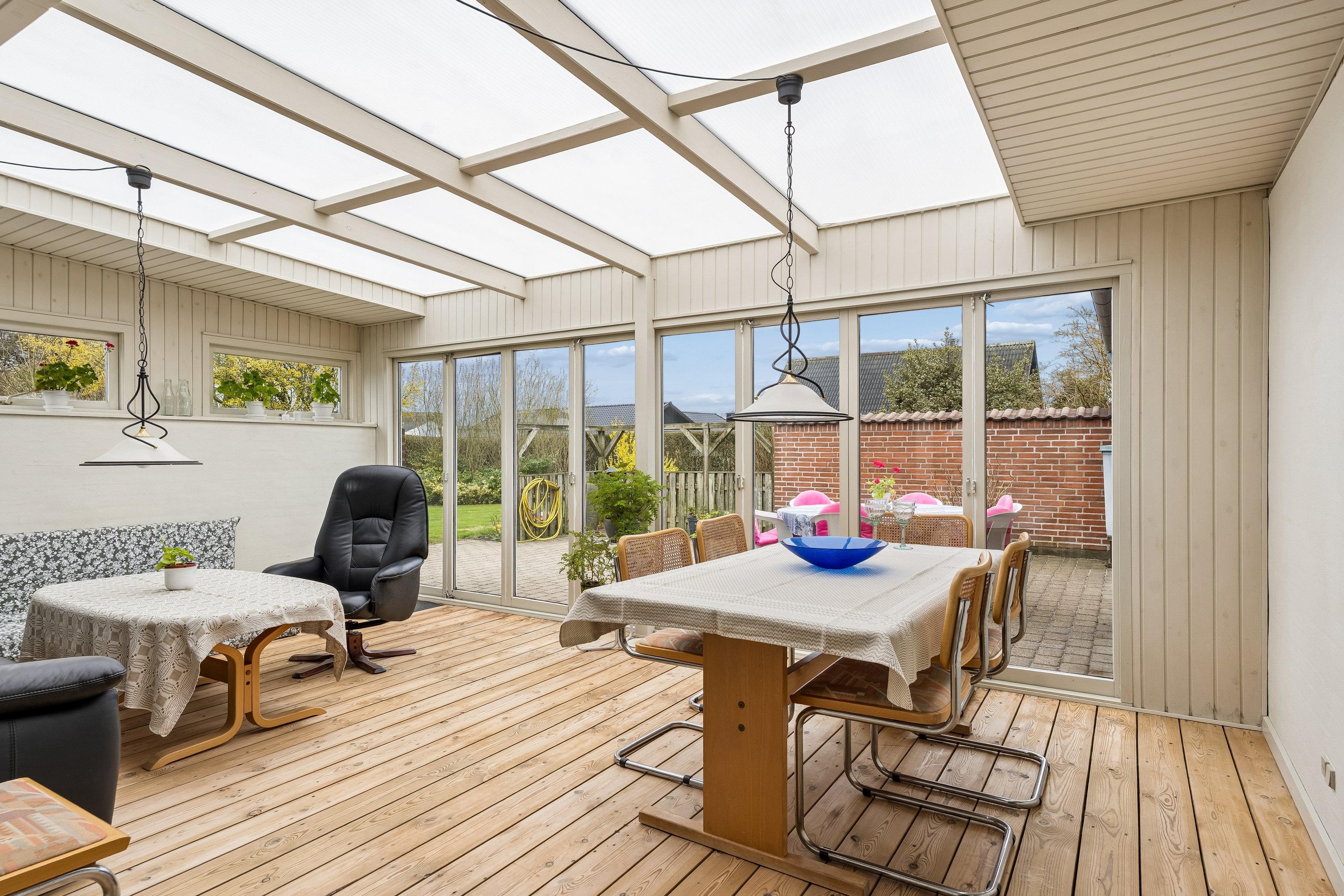 Fremhævet udestue billede i fuldskærmstilstand. Billede af Rørtoften 2, 8722 Hedensted