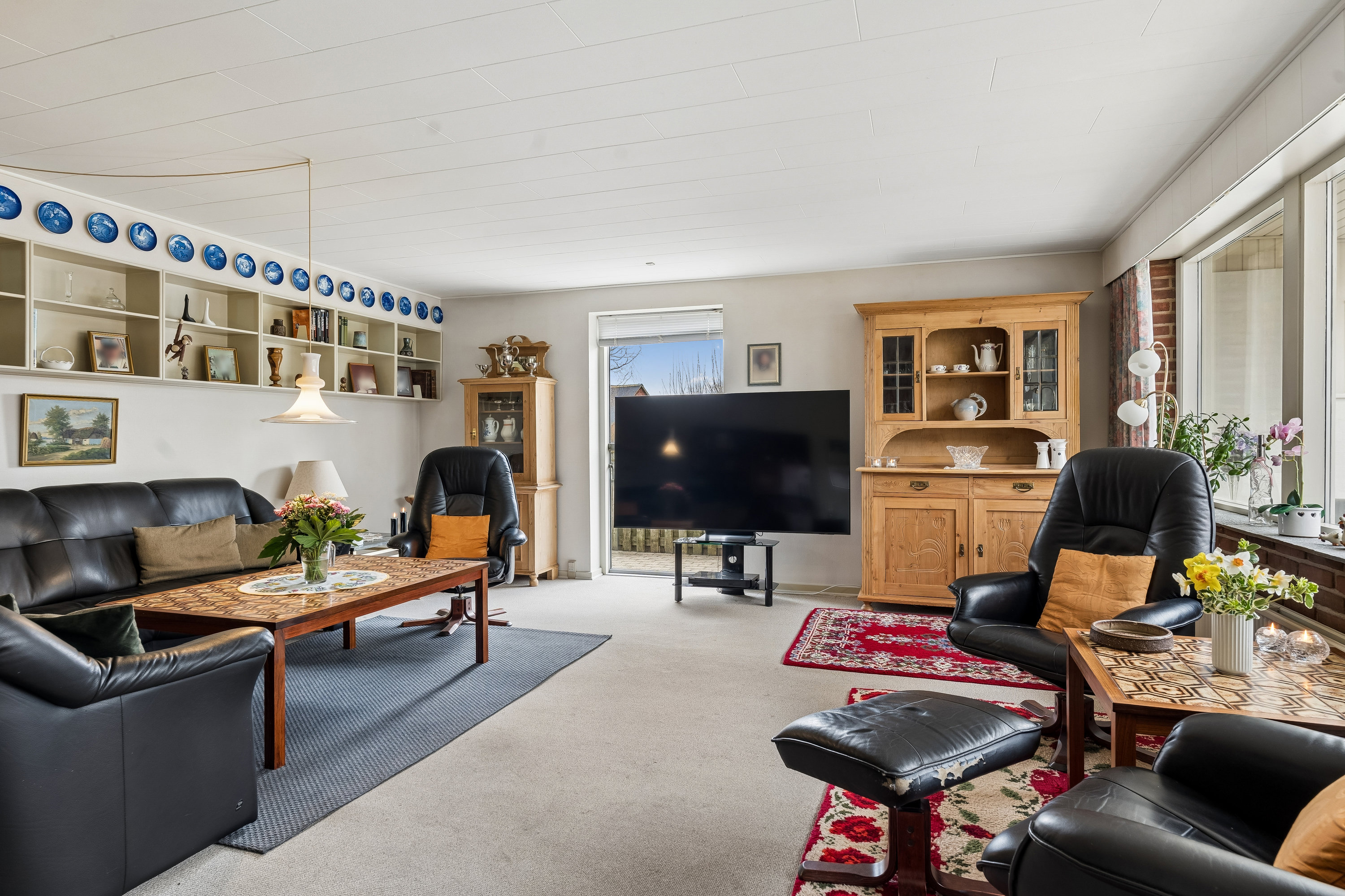 Fremhævet stue billede i fuldskærmstilstand. Billede af Rørtoften 2, 8722 Hedensted