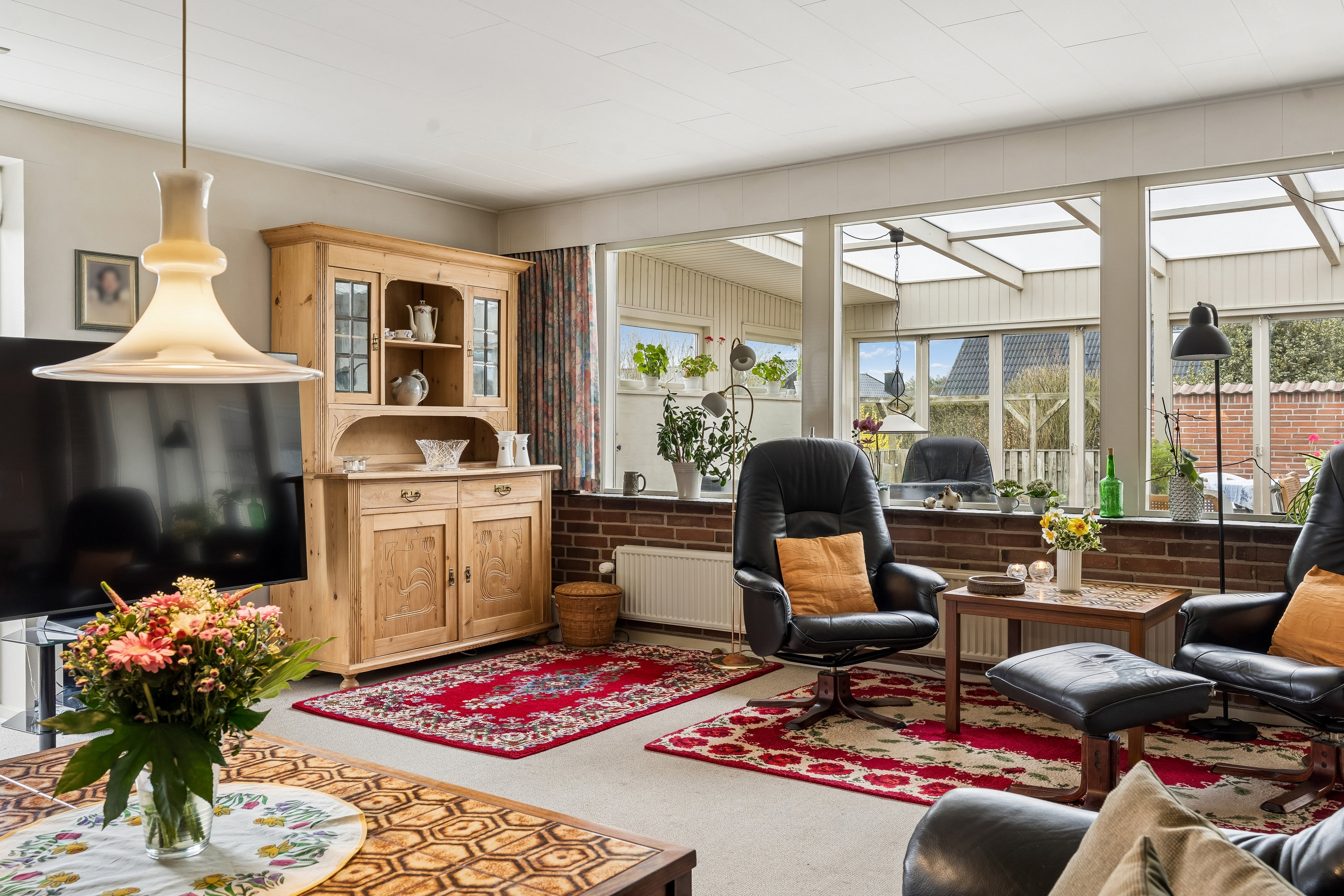 Fremhævet stue billede i fuldskærmstilstand. Billede af Rørtoften 2, 8722 Hedensted