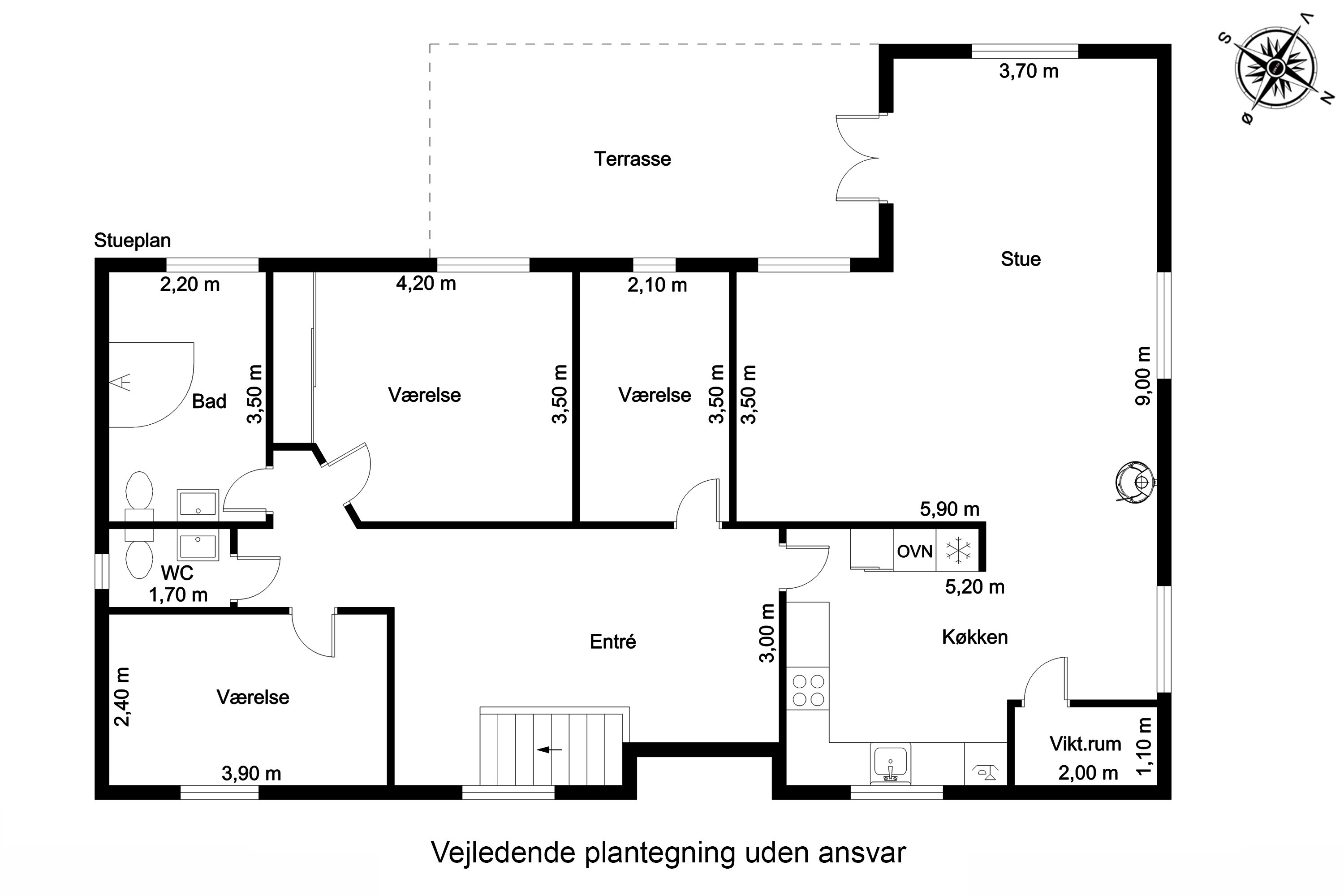 Plantegninger billede af Bjerrebyvej 69, Tåsinge, 5700 Svendborg