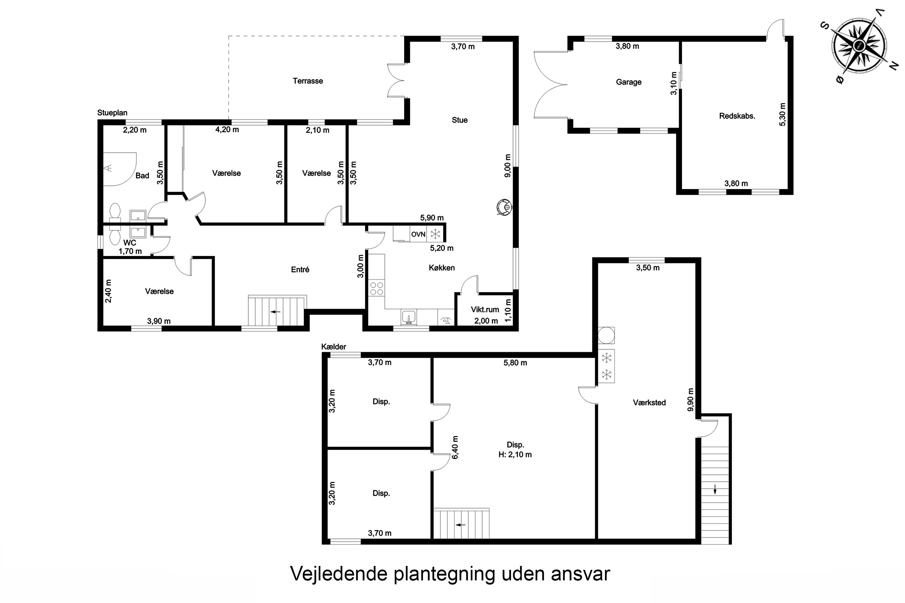 Plantegninger billede af Bjerrebyvej 69, Tåsinge, 5700 Svendborg