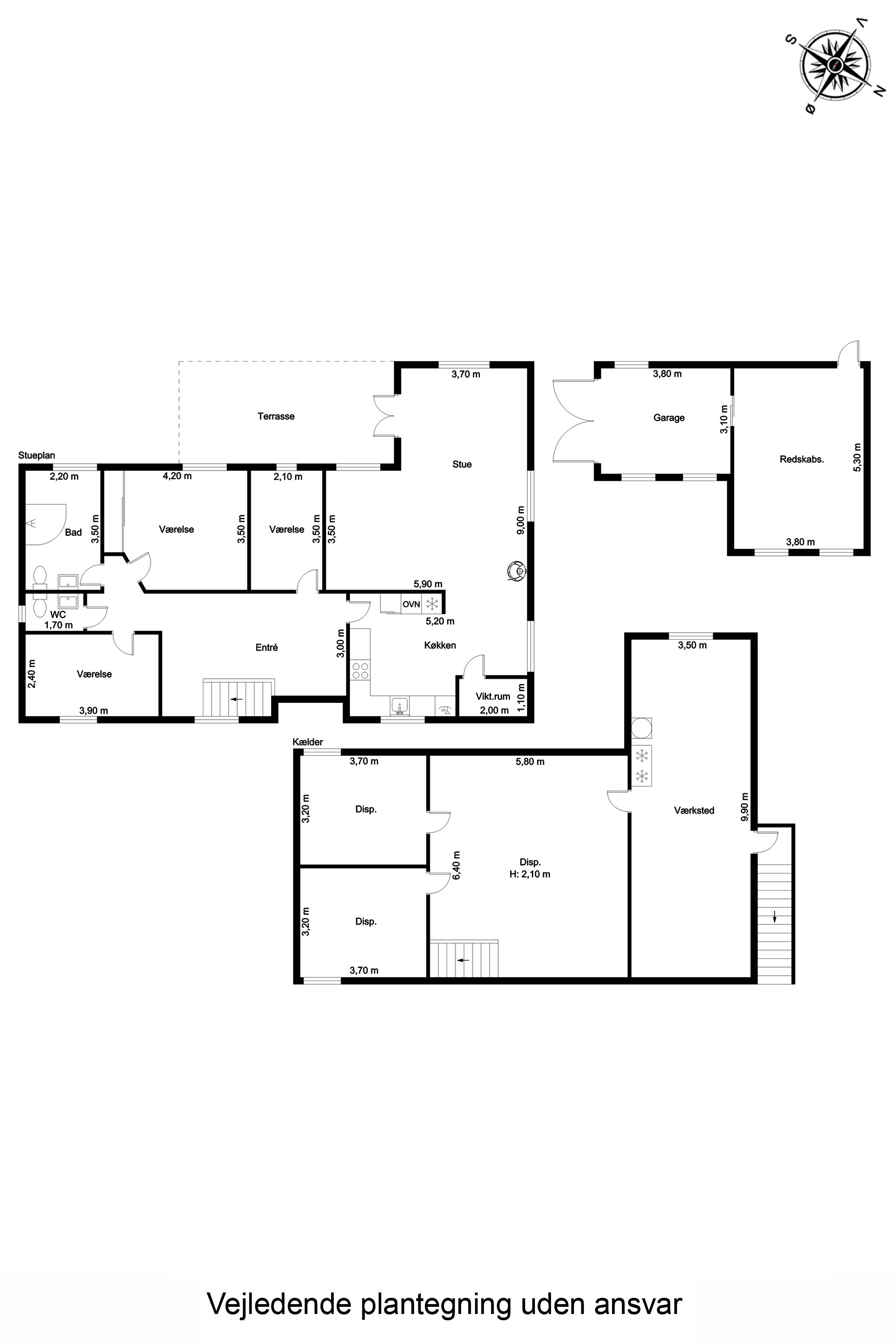 Plantegninger billede af Bjerrebyvej 69, Tåsinge, 5700 Svendborg