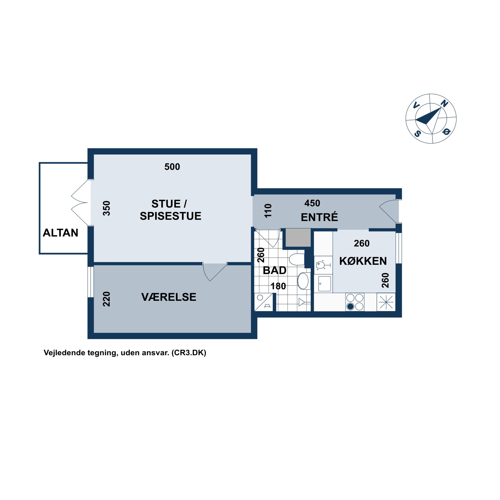 Plantegninger billede af Petersborgvej 6, 1. 3., 2100 København Ø
