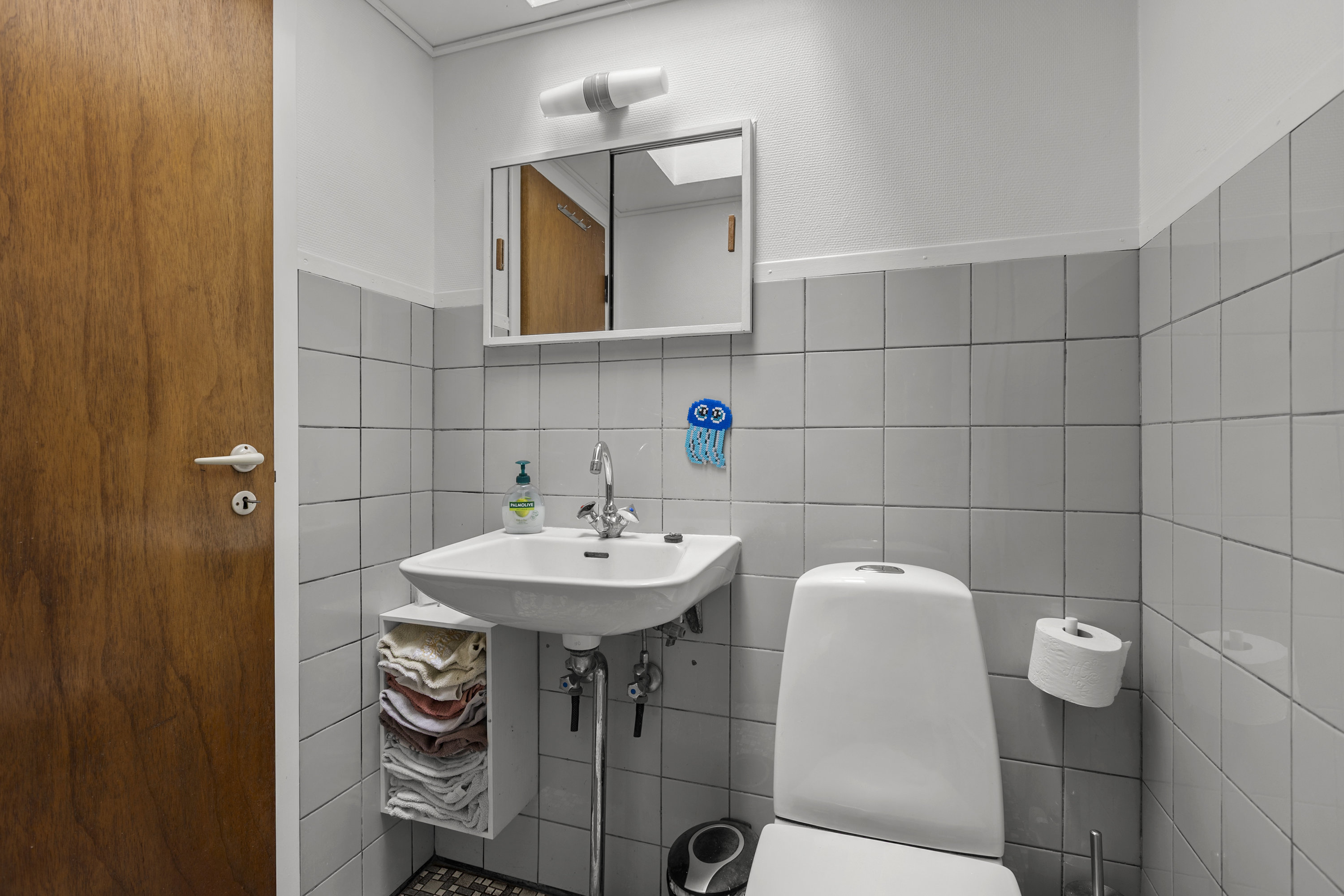 Fremhævet badeværelse billede i fuldskærmstilstand. Billede af Kobjældevej 12, Bjerge Str, 4480 Store Fuglede