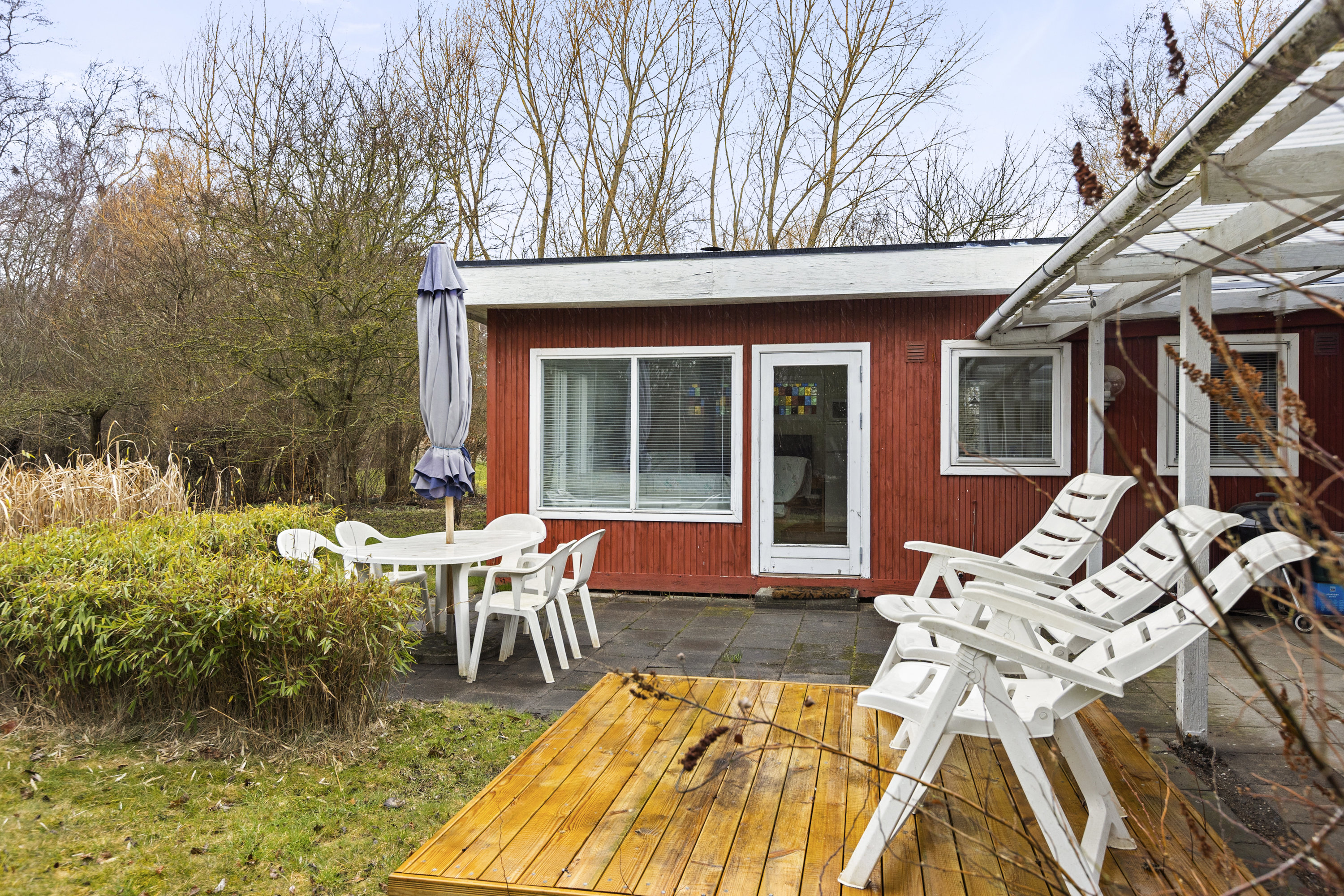 Fremhævet terrasse billede i fuldskærmstilstand. Billede af Krokusvej 24, Bjerge Str, 4480 Store Fuglede