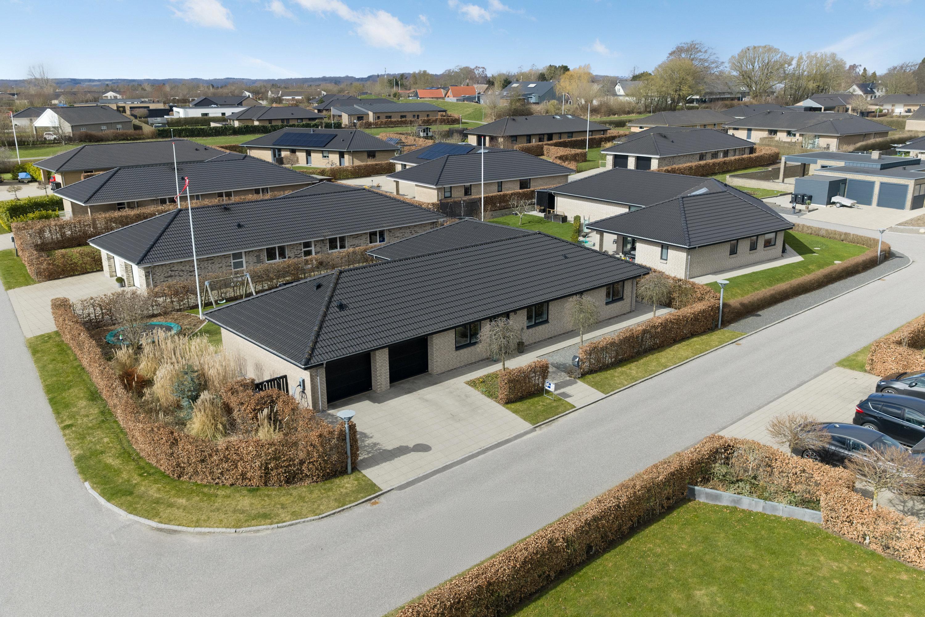 Villa: Luftfoto på Langevænget 15, 5500 Middelfart