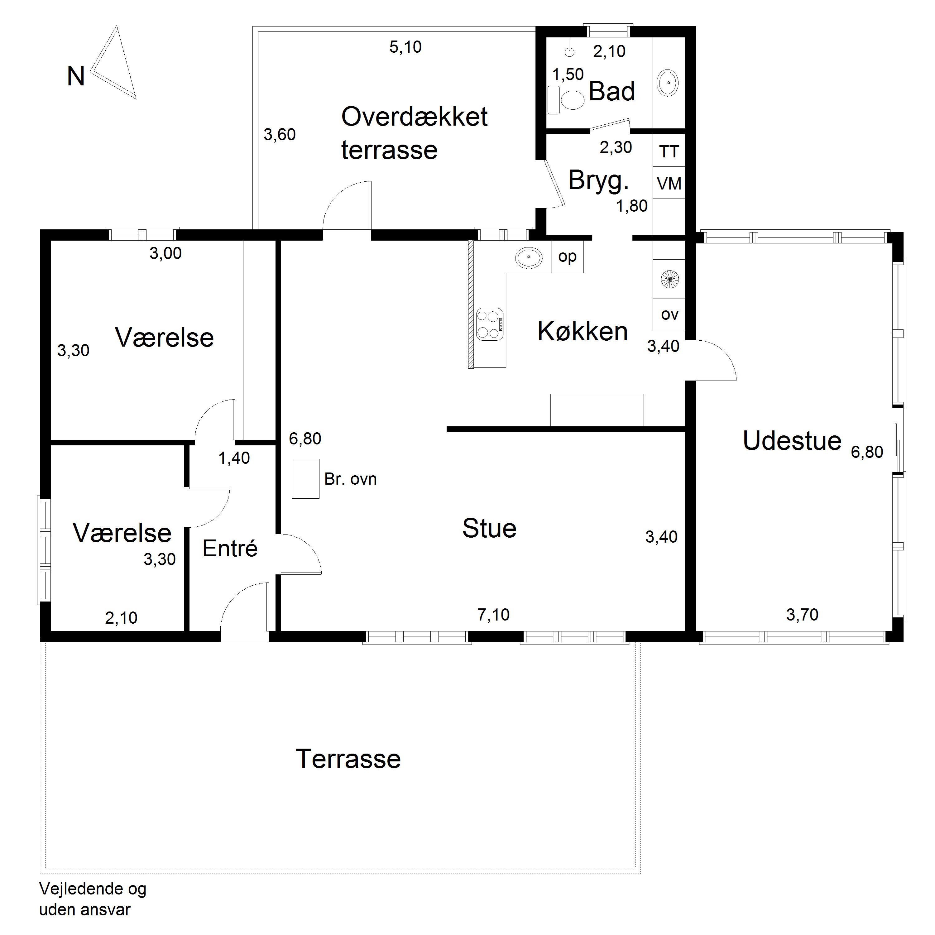 Plantegninger billede af Østre Landevej 128, 4930 Maribo