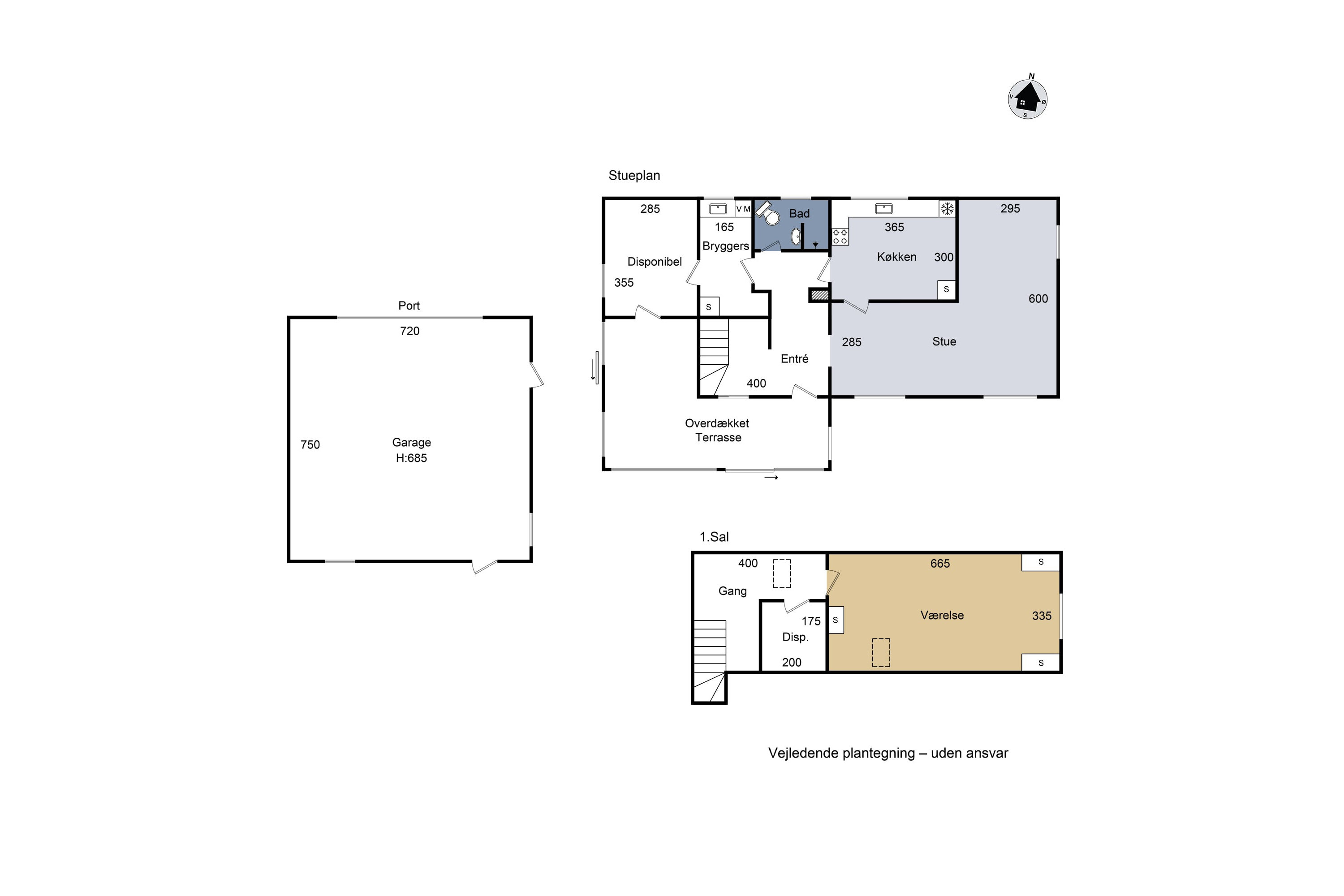 Plantegninger billede af Onsved Huse 1, 4050 Skibby