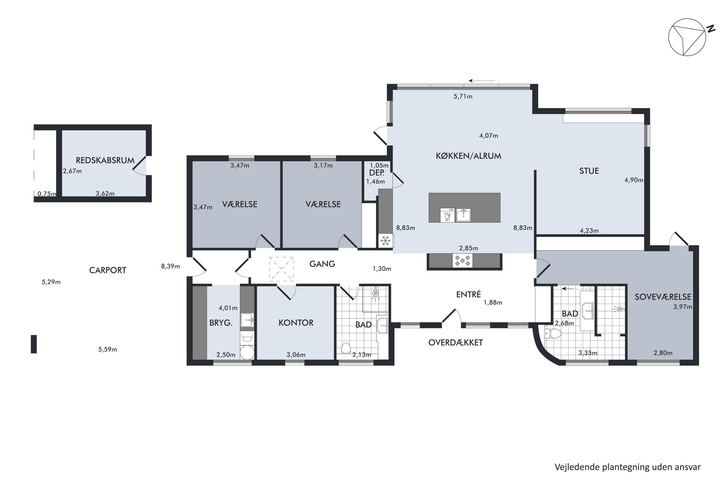 Plantegninger billede af Fejringmarken 4, 8722 Hedensted