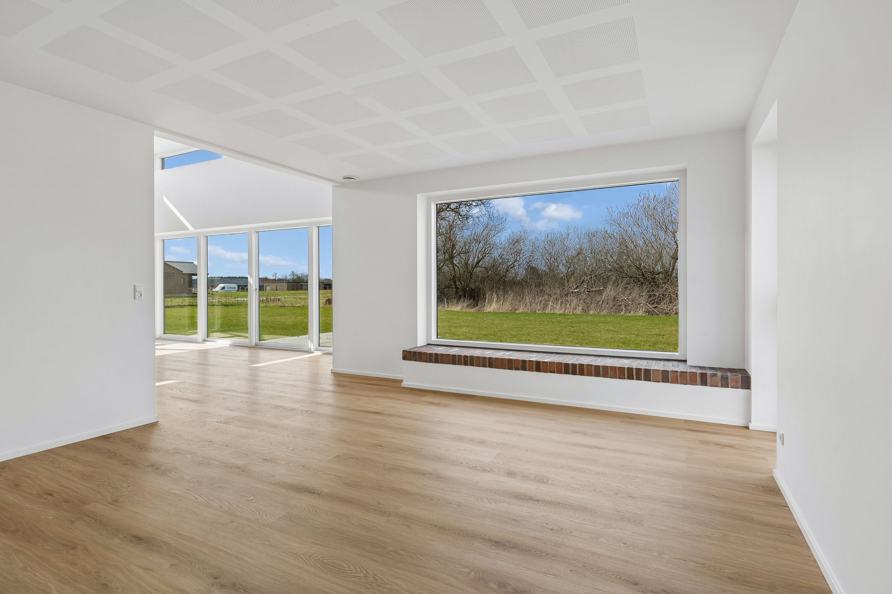 Fremhævet stue billede i fuldskærmstilstand. Billede af Fejringmarken 4, 8722 Hedensted