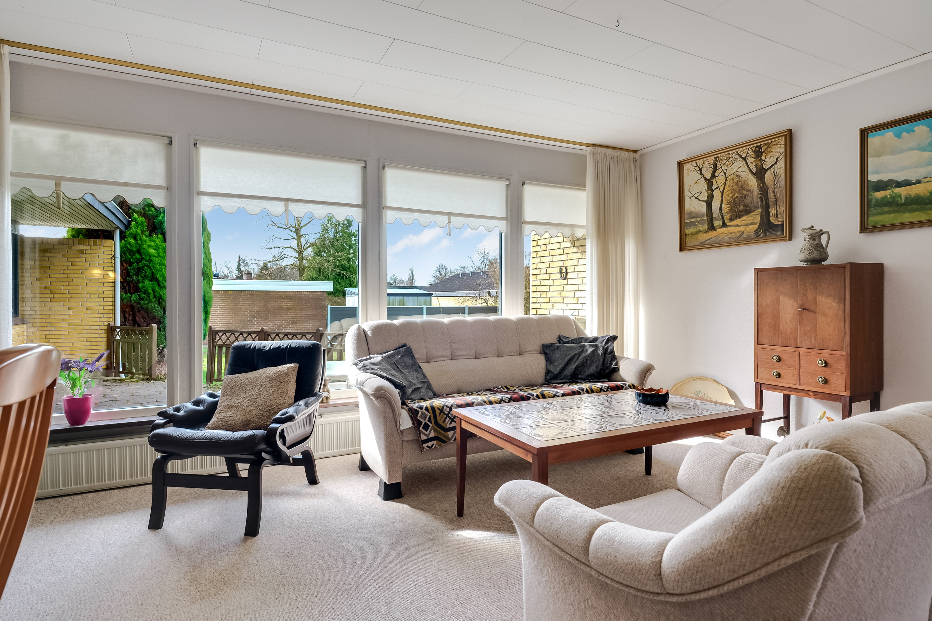 Fremhævet stue billede i fuldskærmstilstand. Billede af Havrevænget 9, 5620 Glamsbjerg