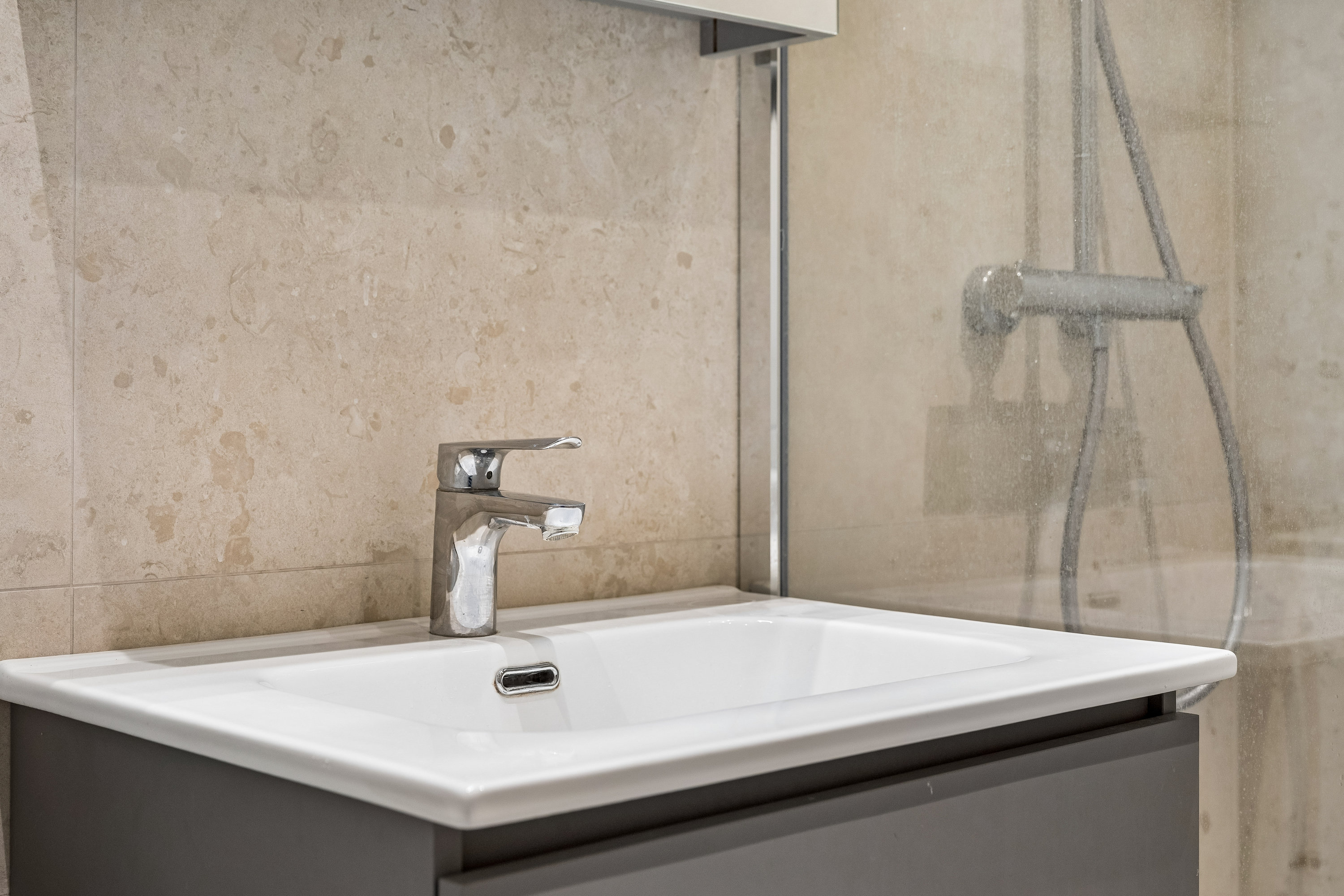 Fremhævet badeværelse billede i fuldskærmstilstand. Billede af Mølleåparken 109, 1. a., 2800 Kongens Lyngby