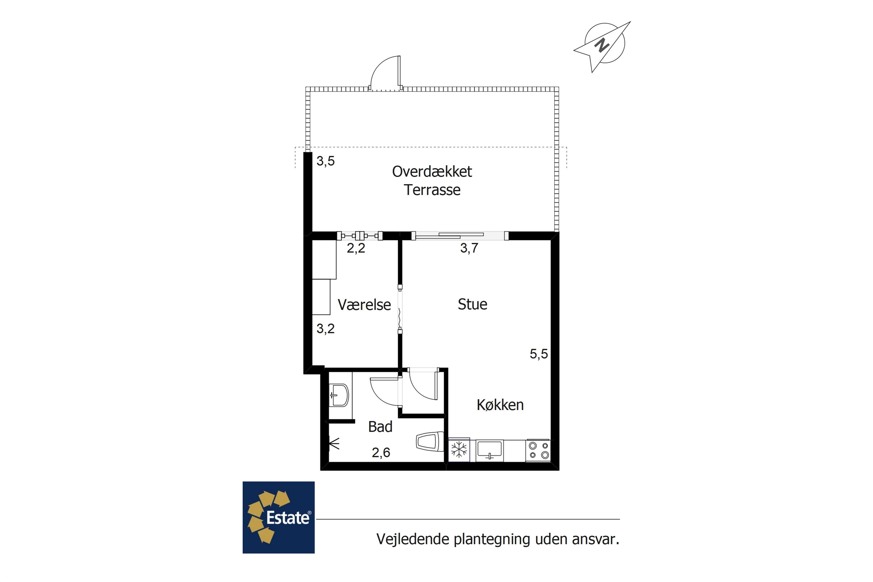 Plantegninger billede af Vestergade 3E, st.. 67., Havneby, 6792 Rømø