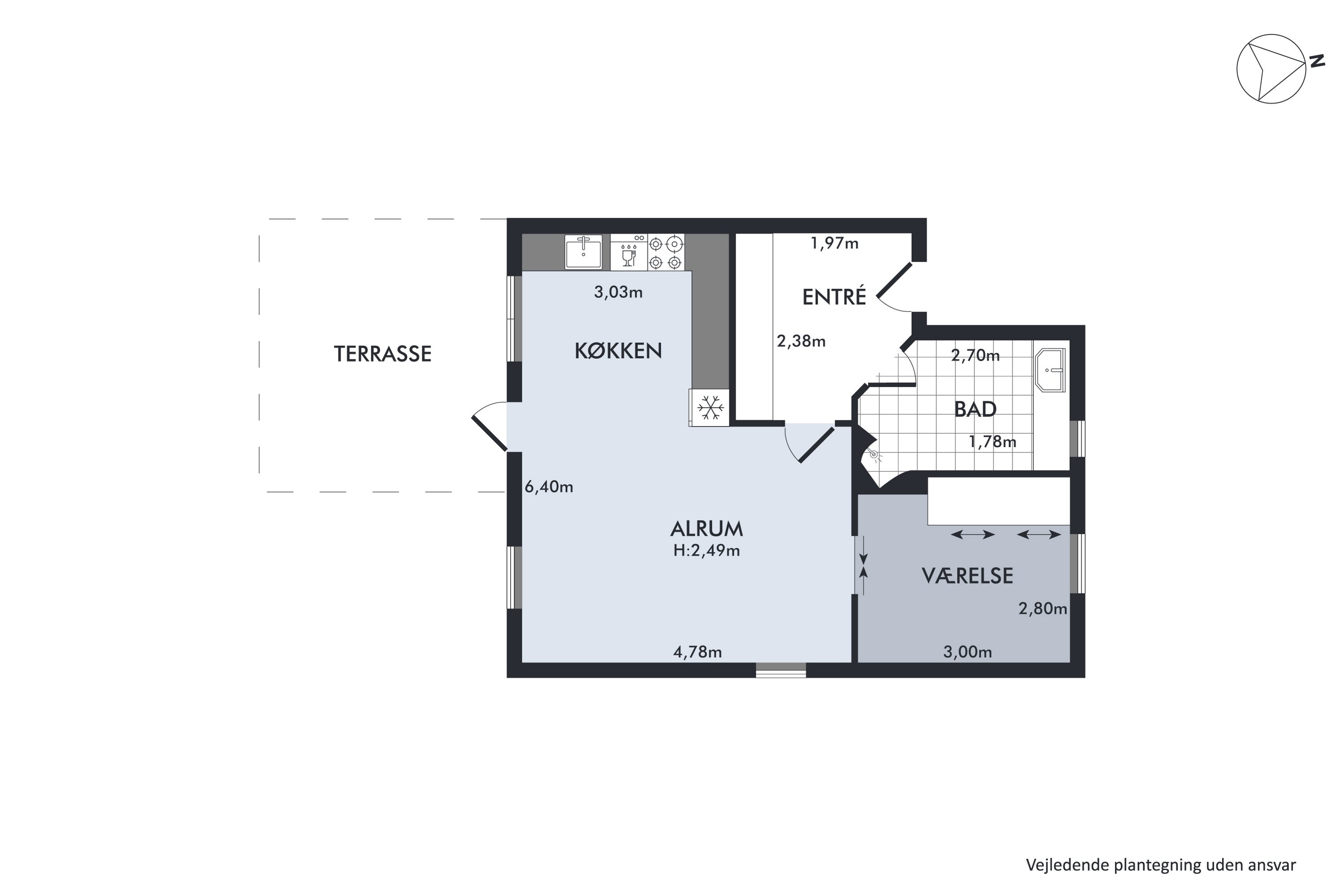 Plantegninger billede af Hellerupvej 25, st.. tv., 2900 Hellerup