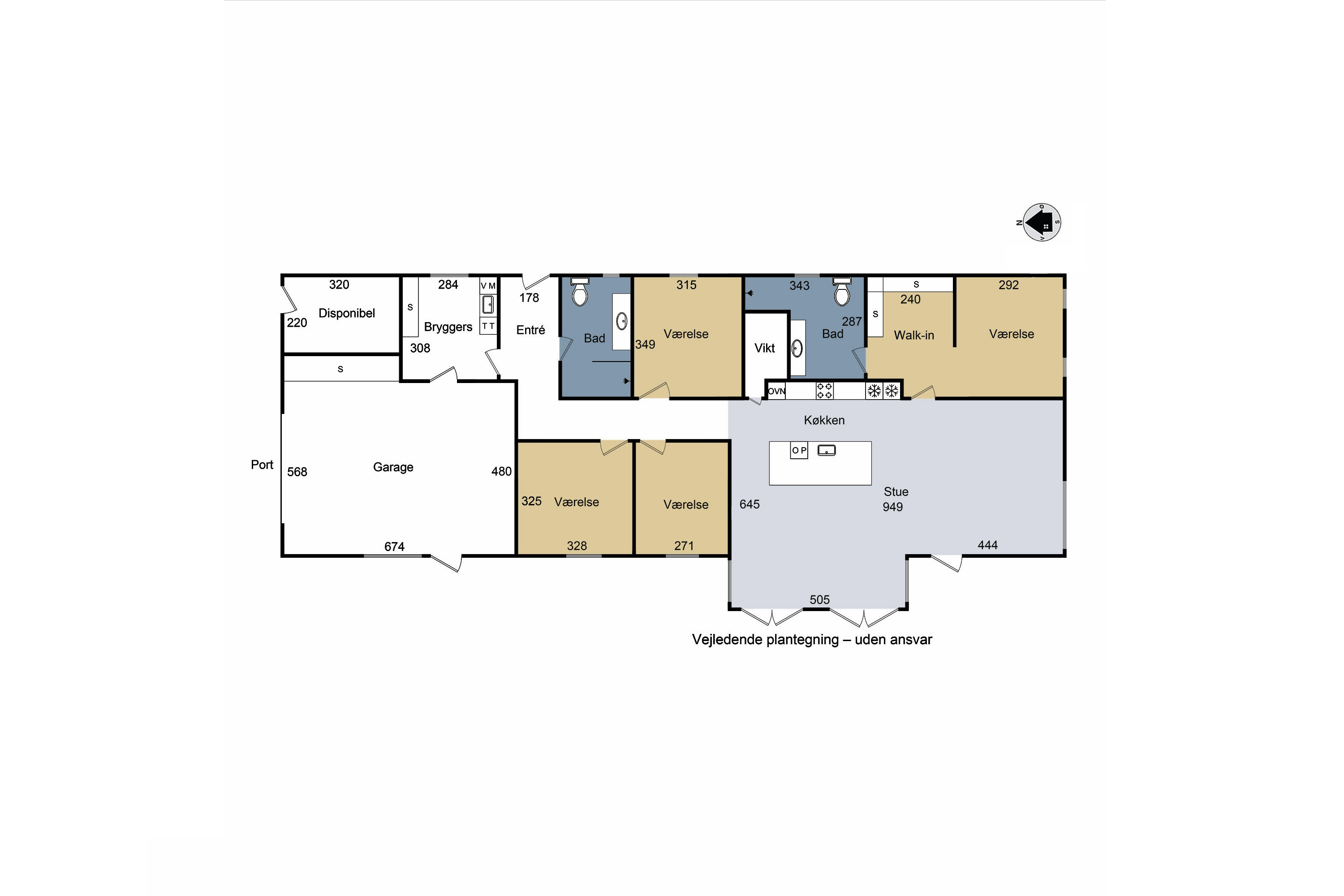 Plantegninger billede af Klosterdammen 3, 4400 Kalundborg