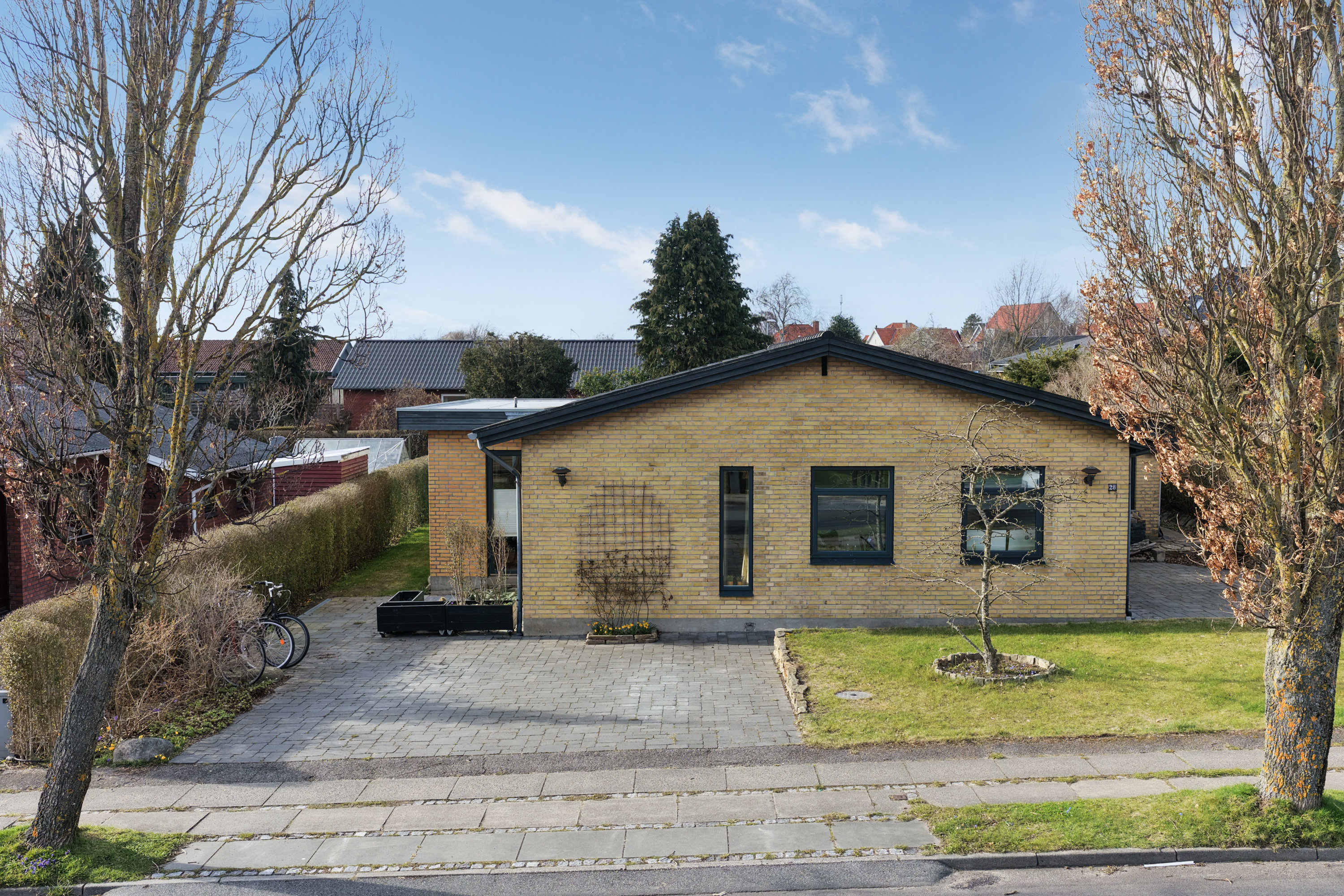 Villa: Facade på Pilevej 28, 5800 Nyborg