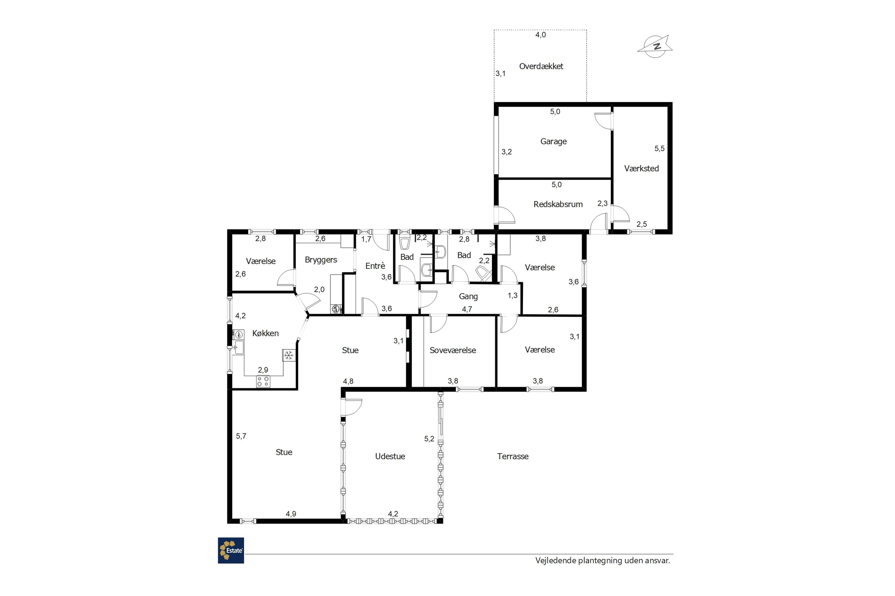 Plantegninger billede af Egevænget 116, 7190 Billund