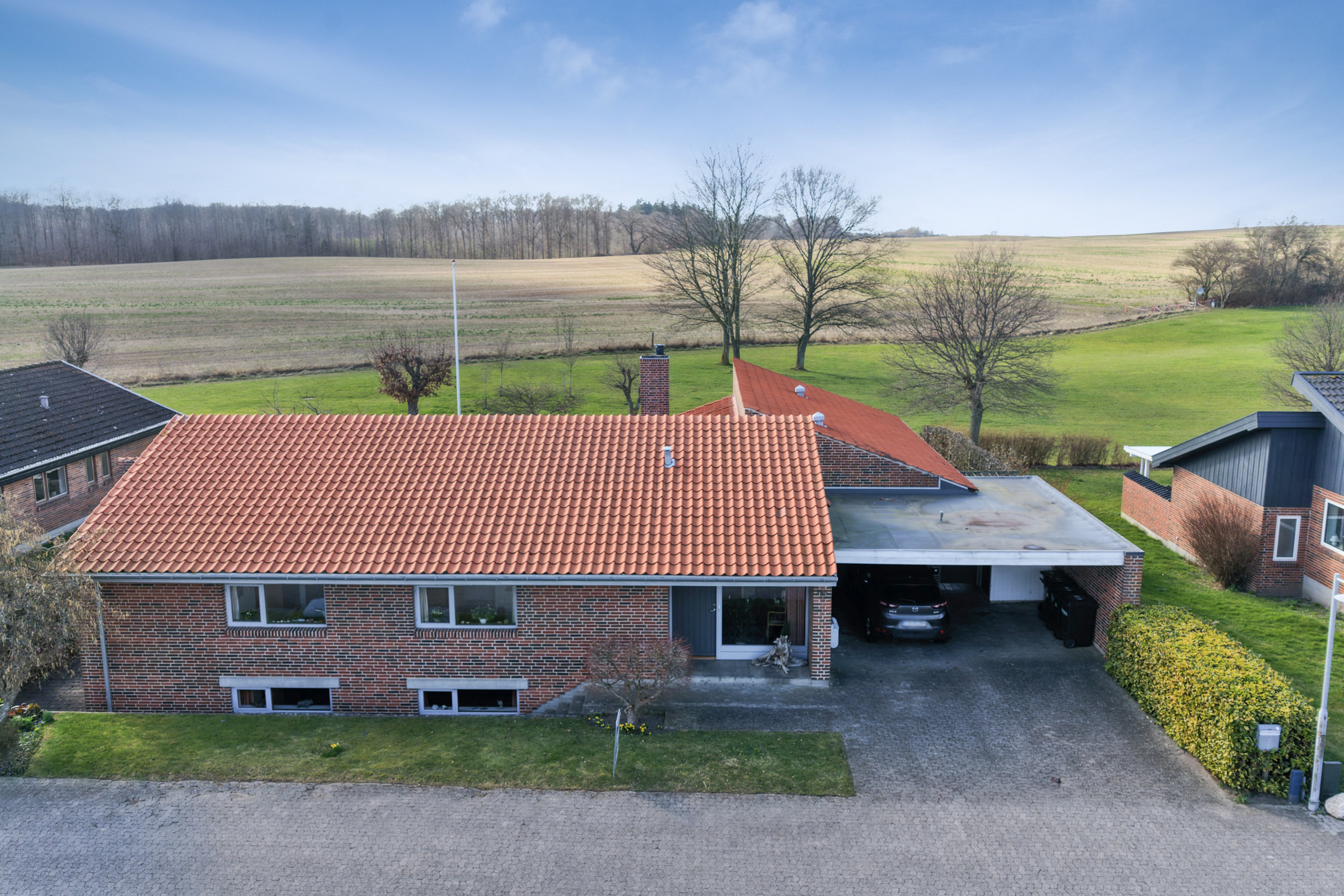 Fremhævet luftfoto billede i fuldskærmstilstand. Billede af Grævlingevænget 185, 5800 Nyborg