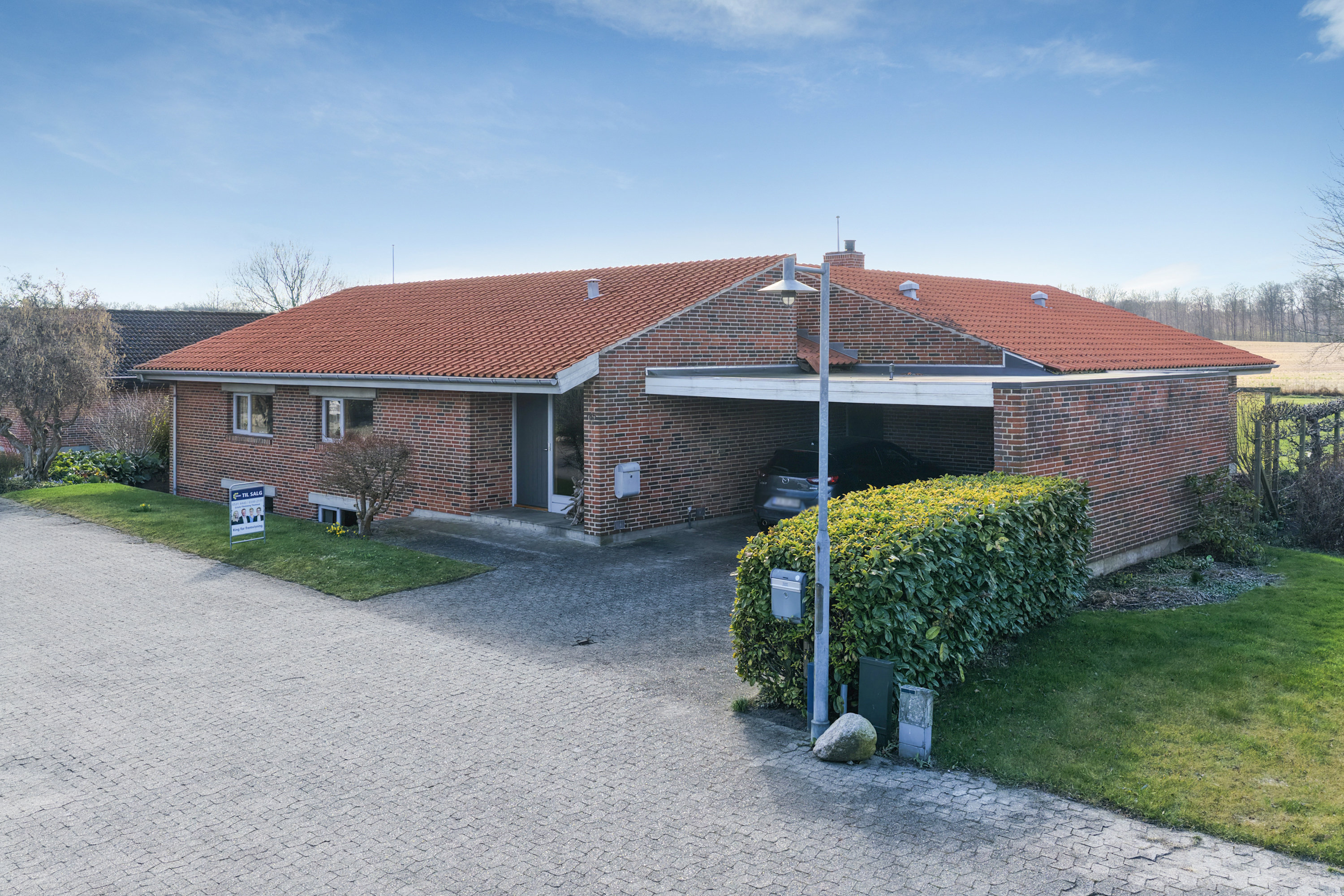 Villa: Facade på Grævlingevænget 185, 5800 Nyborg