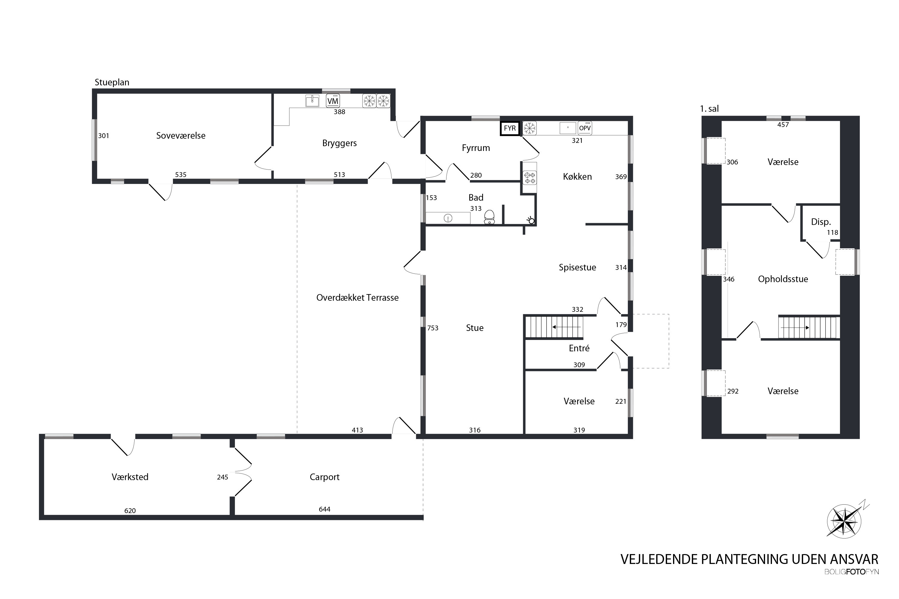 Plantegninger billede af Bues Gyde 5, Bubbel, 5592 Ejby