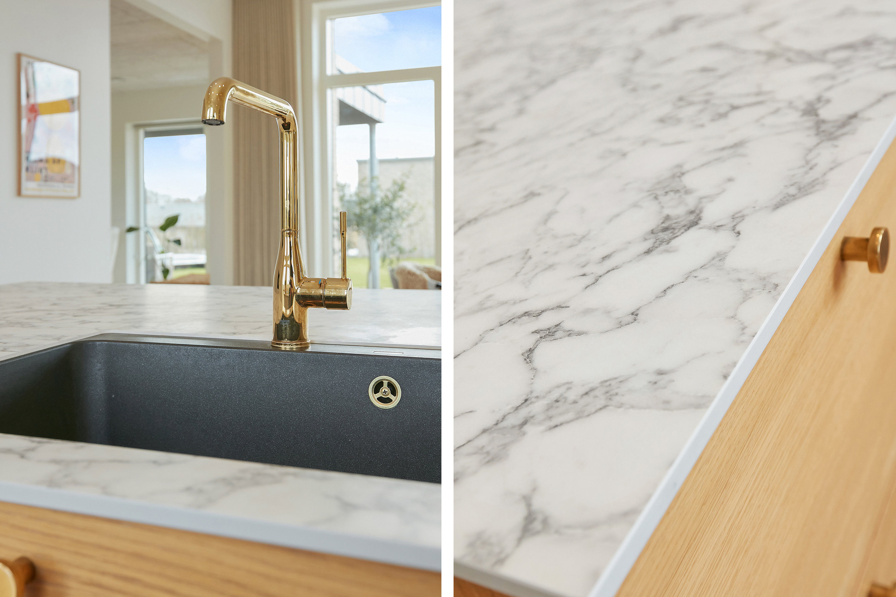 Fremhævet detaljer - køkken billede i fuldskærmstilstand. Billede af Ørskovbæk Parken 30, 8732 Hovedgård