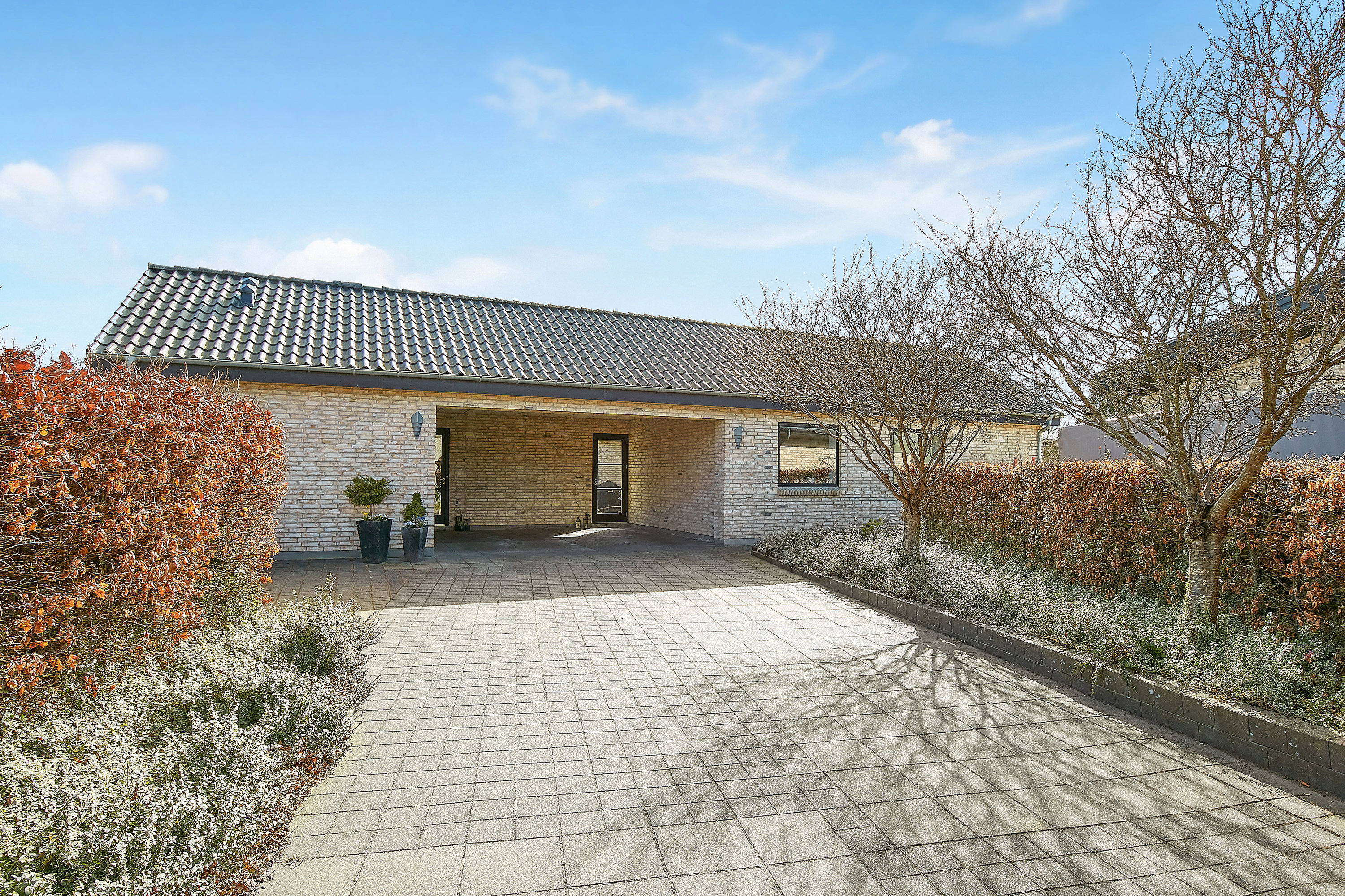 Villa: Facade fra vejen på Gl Egebjergvej 26C, Egebjerg, 8700 Horsens