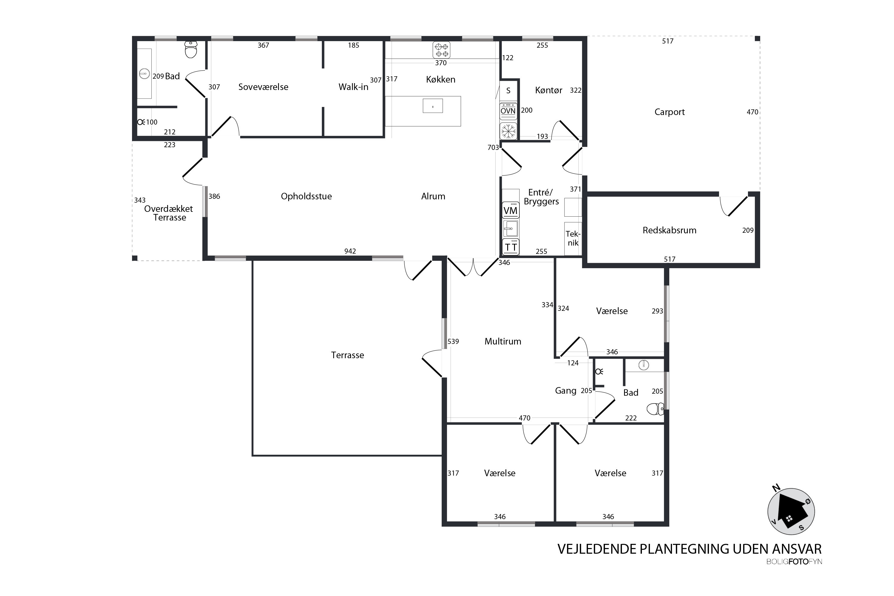 Plantegninger billede af Østervænget 14, Ommel, 5960 Marstal