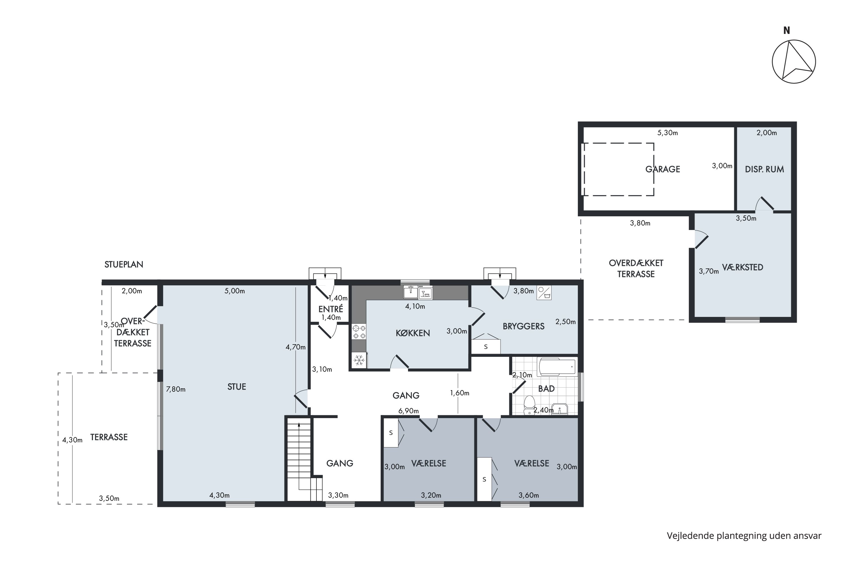 Plantegninger billede af Kromarksvej 6, Byrum By, 9940 Læsø