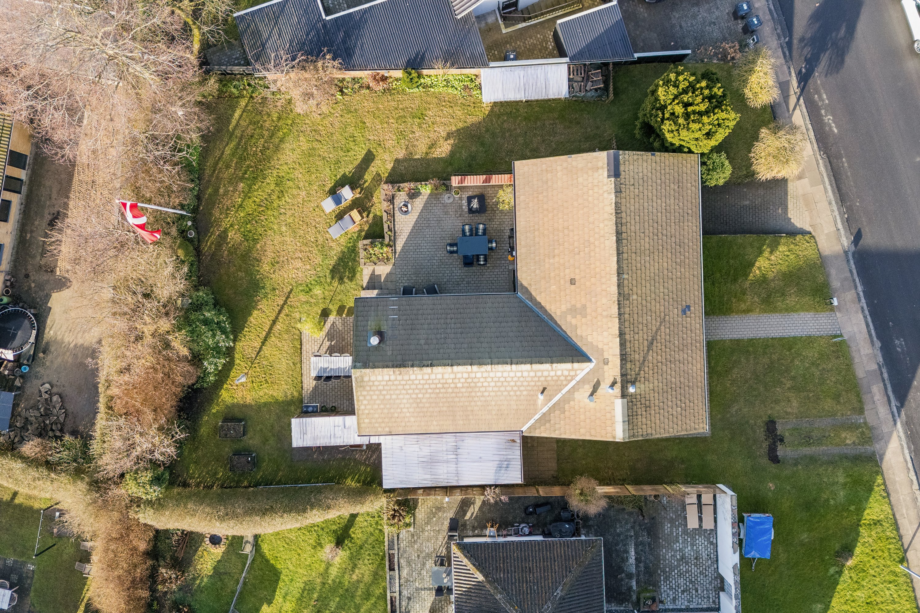 Fremhævet luftfoto billede i fuldskærmstilstand. Billede af Søgårdsvej 21, Næsby, 5270 Odense N