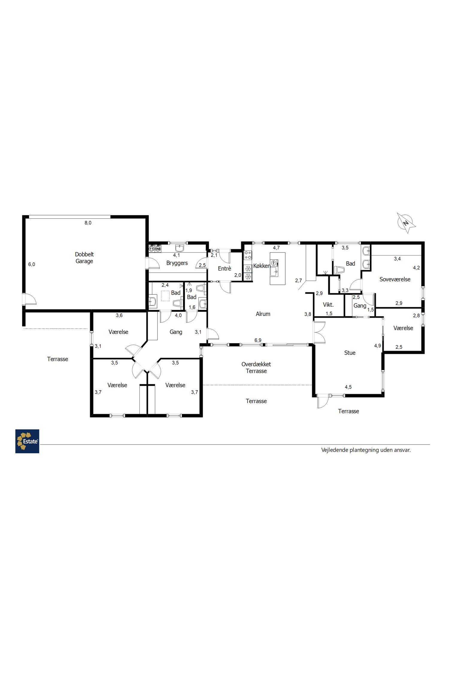 Plantegninger billede af Hønseringen 11, 7190 Billund