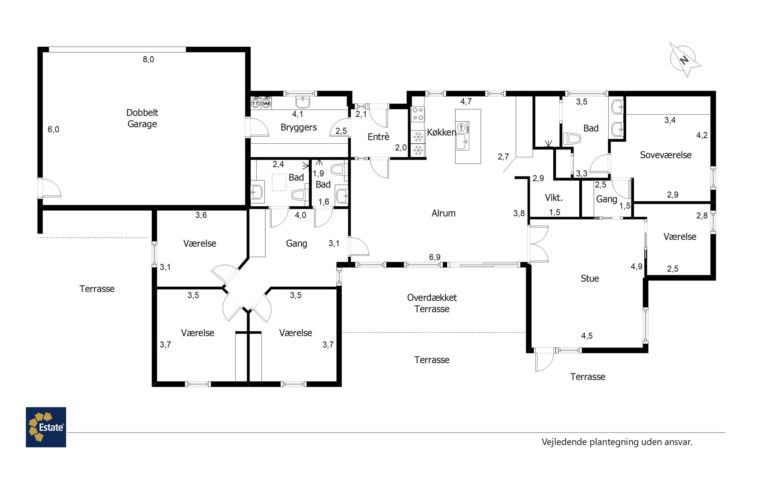 Plantegninger billede af Hønseringen 11, 7190 Billund