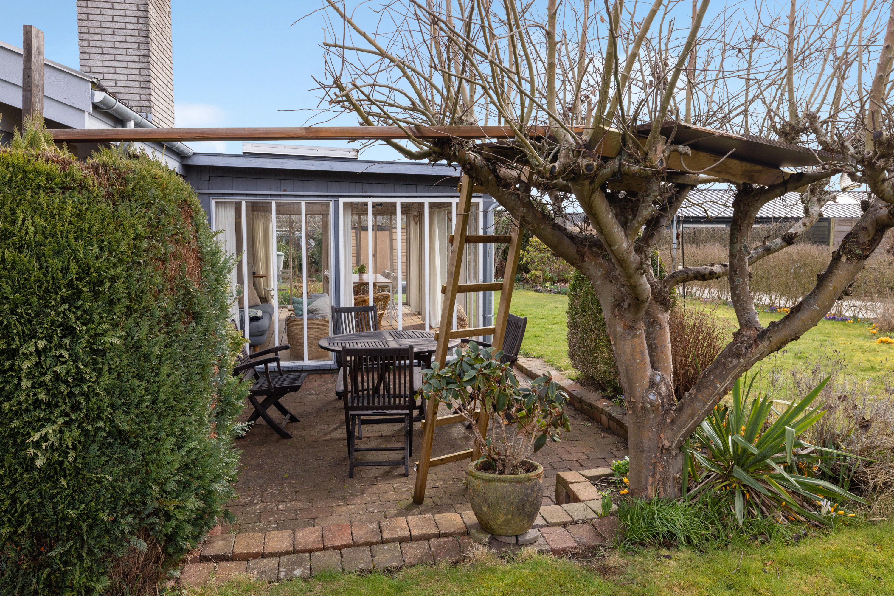 Fremhævet terrasse billede i fuldskærmstilstand. Billede af Bueparken 32, 2750 Ballerup