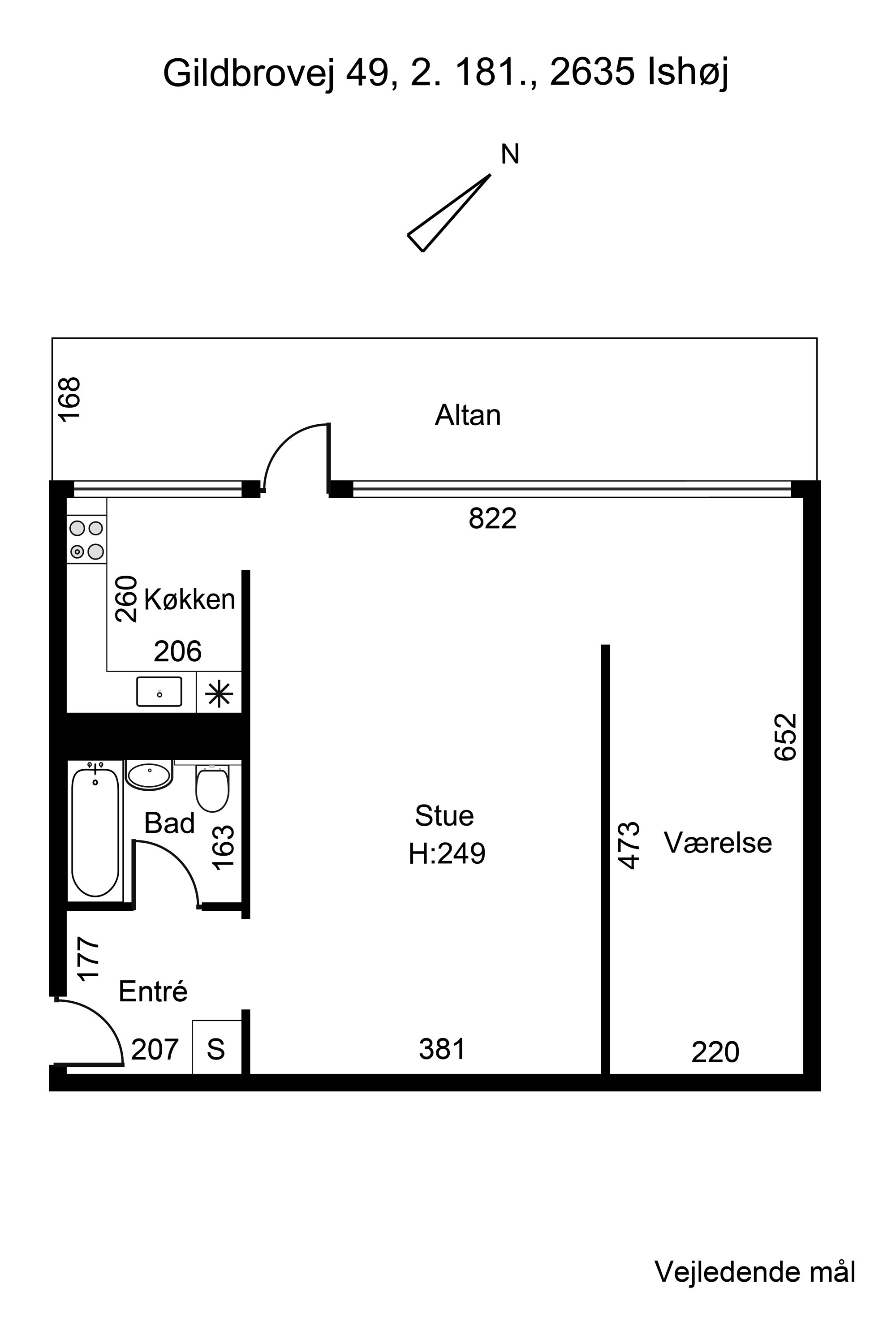 Plantegninger billede af Gildbrovej 49, 2. 181., 2635 Ishøj