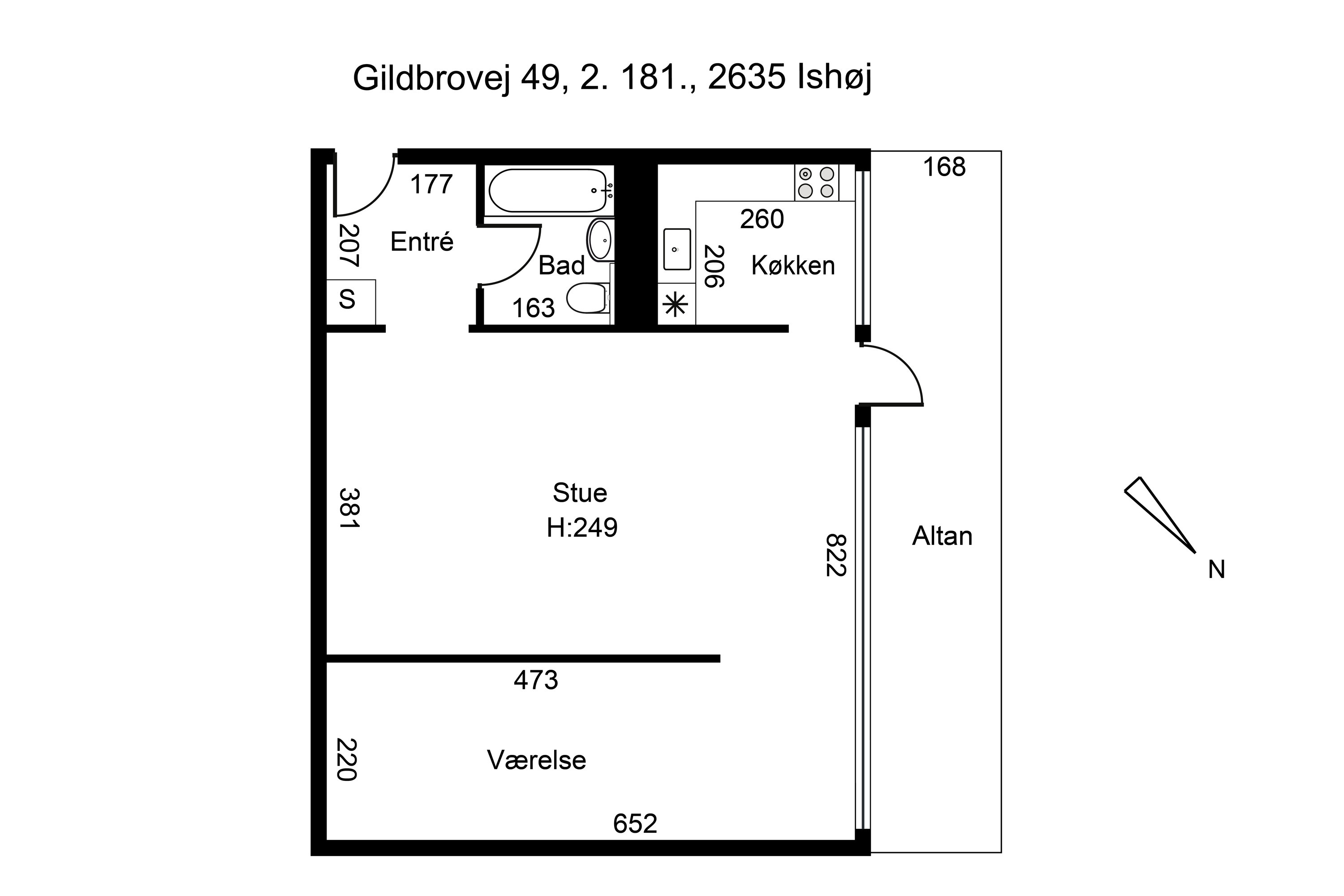 Plantegninger billede af Gildbrovej 49, 2. 181., 2635 Ishøj